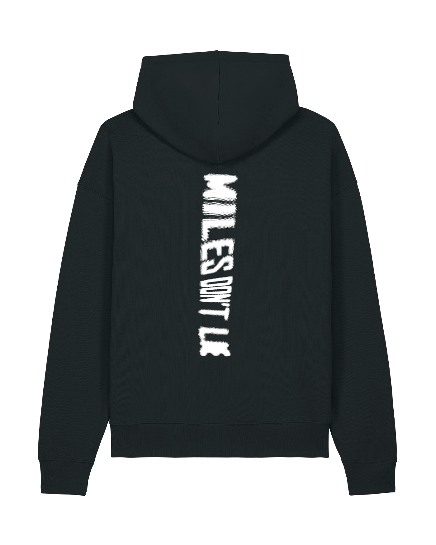 Miles don't Lie Oversize Hoodie - Black