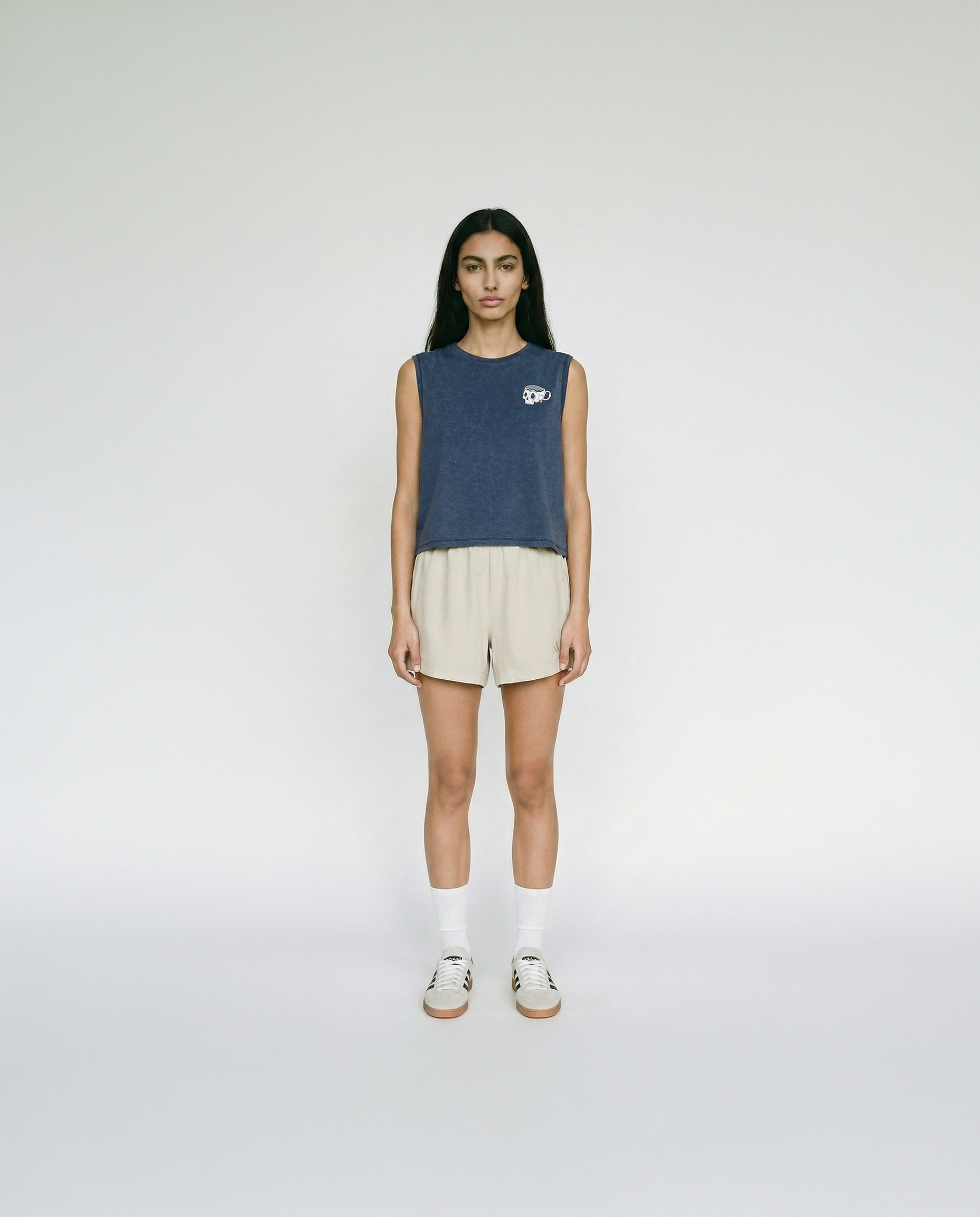 Caffeine & Weights Cropped Tank Top