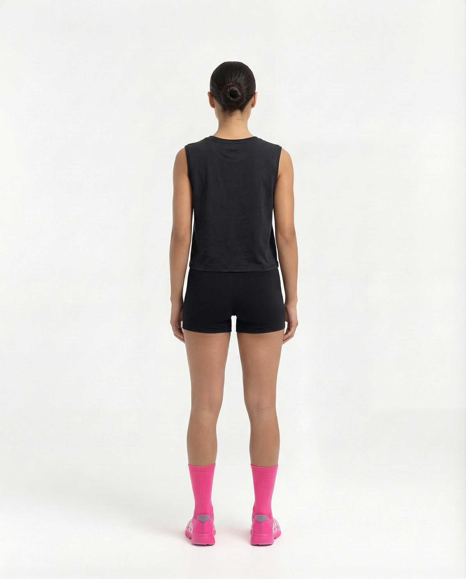 Hybrid Mindset Cropped Tank Top - Black — View 4
