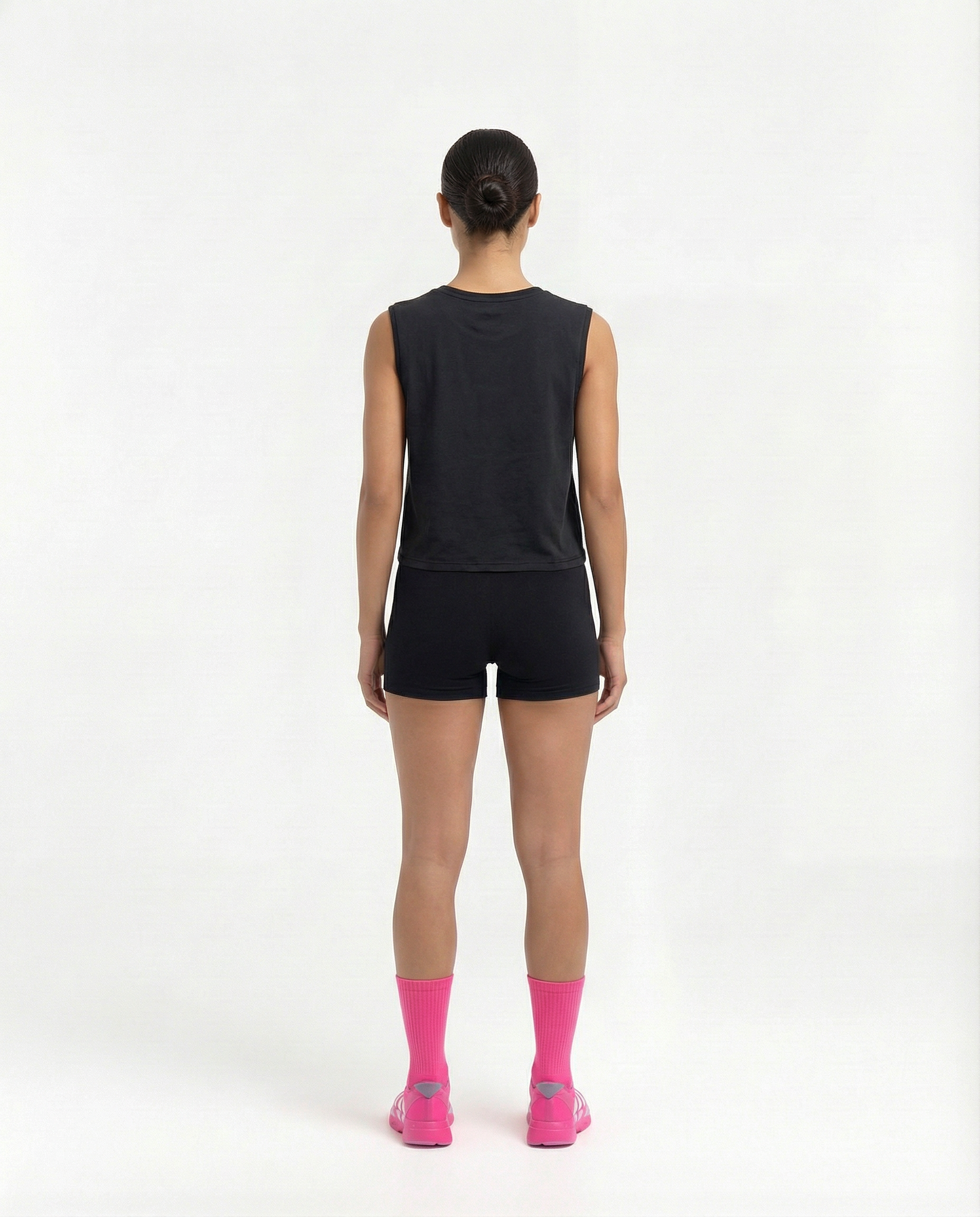 Hybrid Mindset Cropped Tank Top - Black