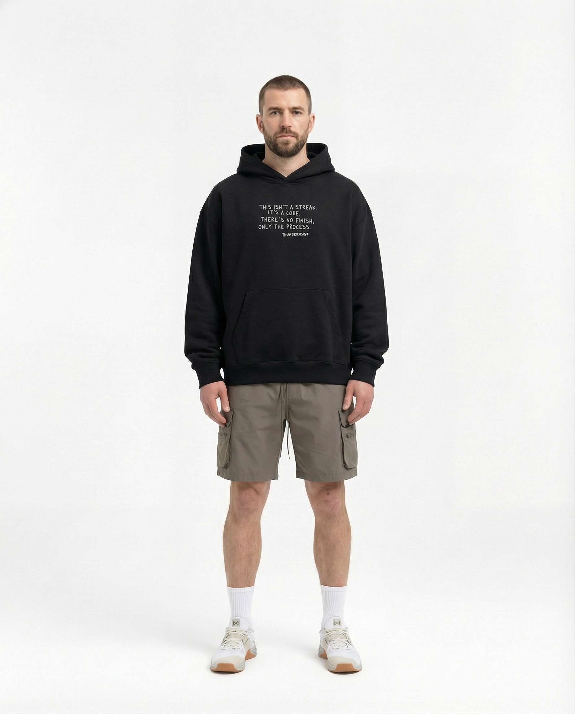 Sisyphus Hoodie Black - Model Front