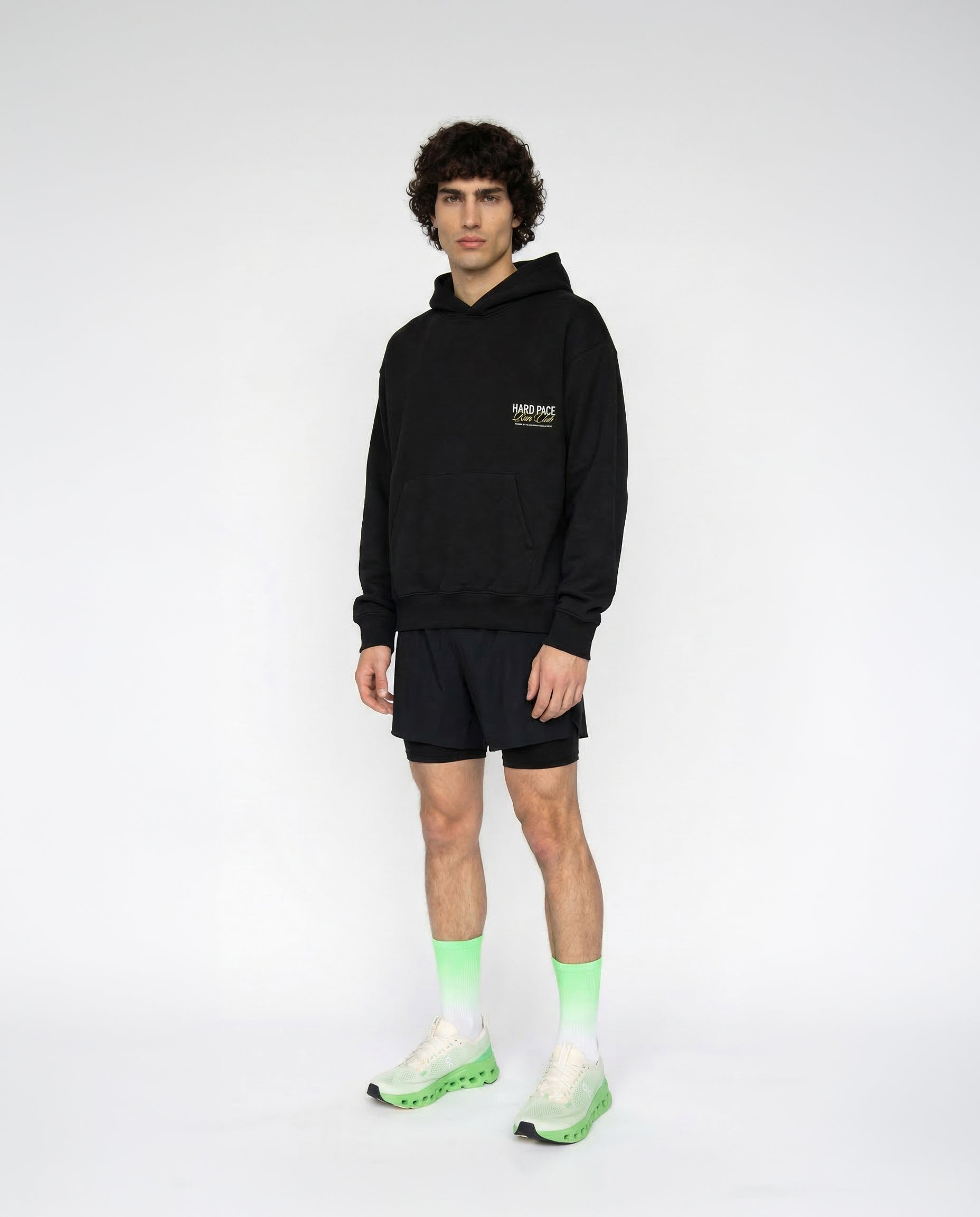 Hard Pace Run Club Hoodie - Black