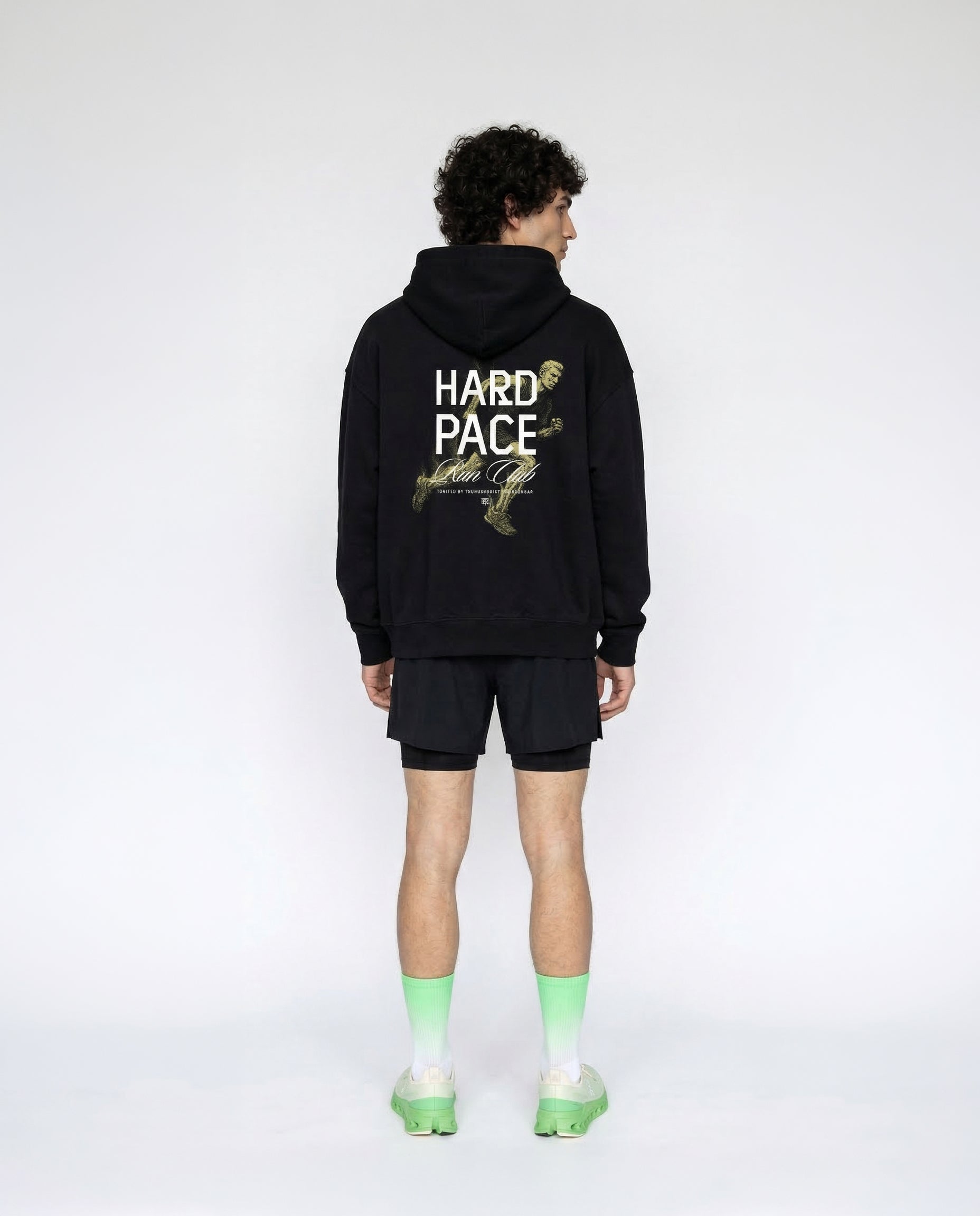 Hard Pace Run Club Hoodie - Black