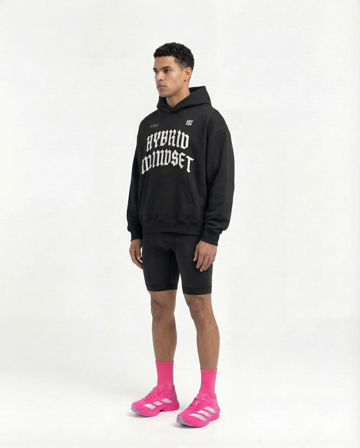 Hybrid Mindset Oversize Hoodie - Black — Vista 4
