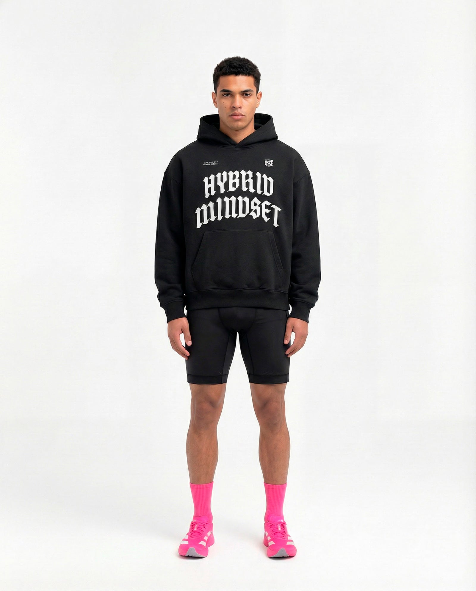 Hybrid Mindset Oversize Hoodie - Black — Vista 2
