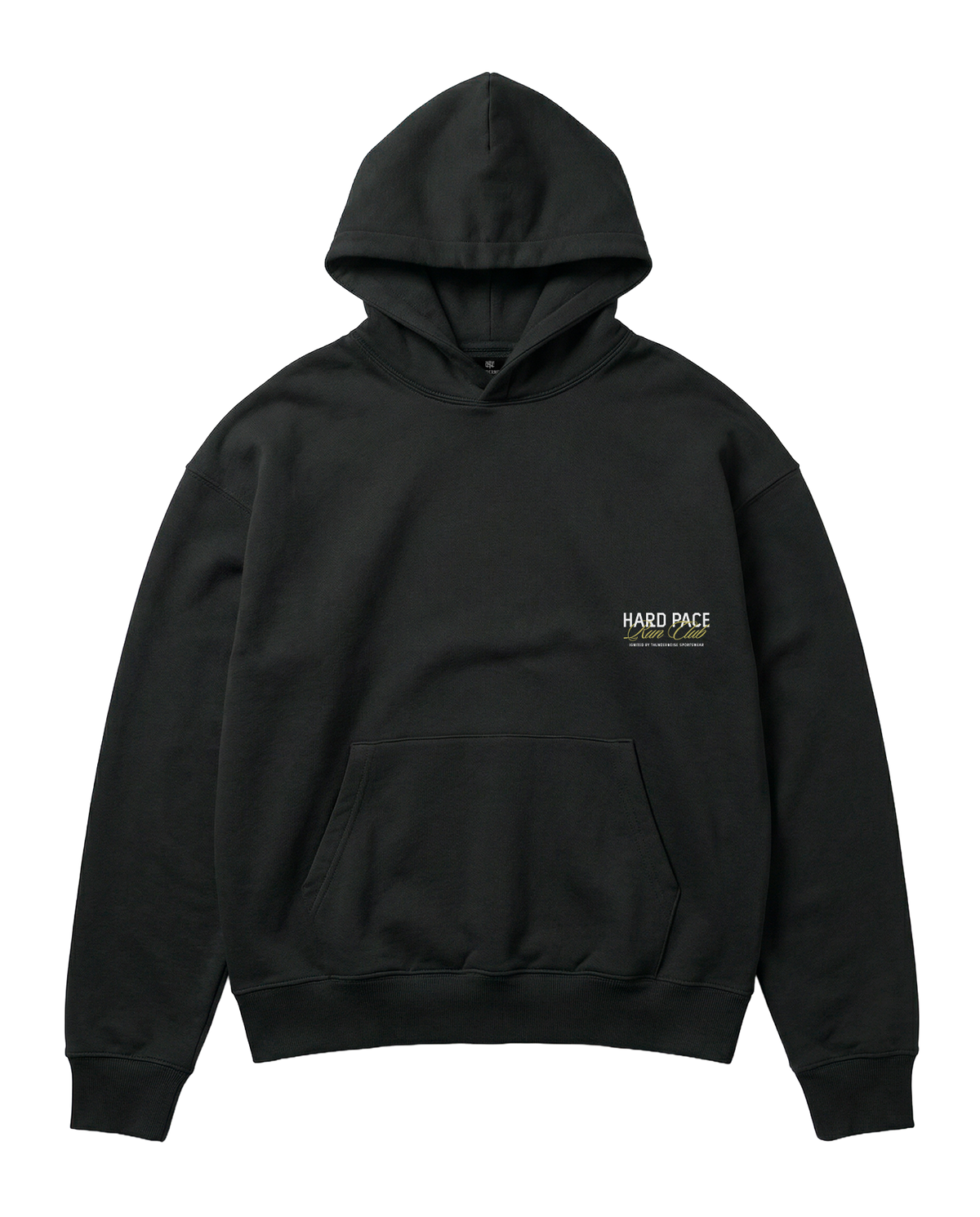 Hard Pace Run Club Hoodie - Black — Vista 3

