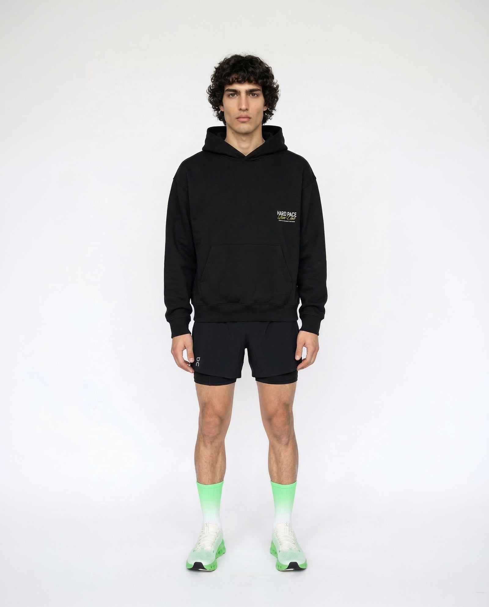 Hard Pace Run Club Hoodie - Black — Vista 4
