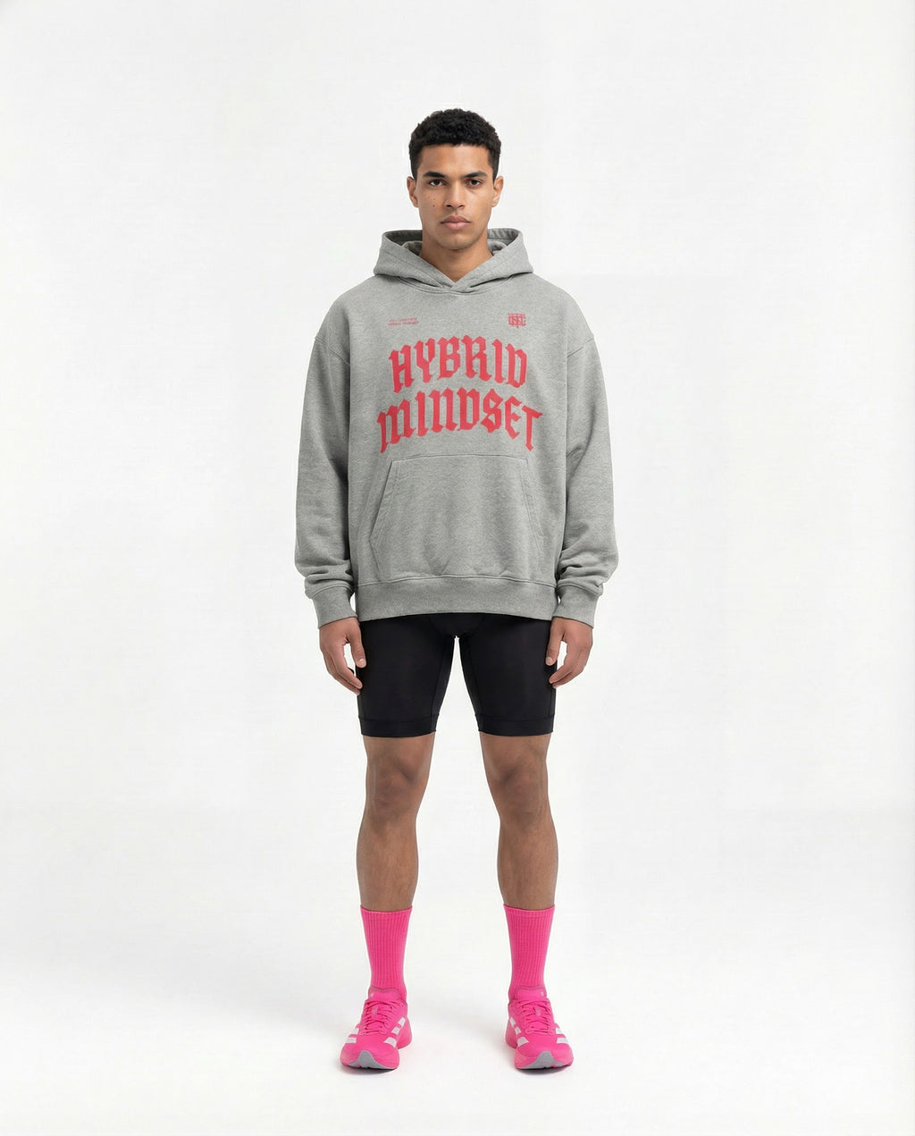 Hybrid Mindset Oversize Hoodie - Heather Grey
