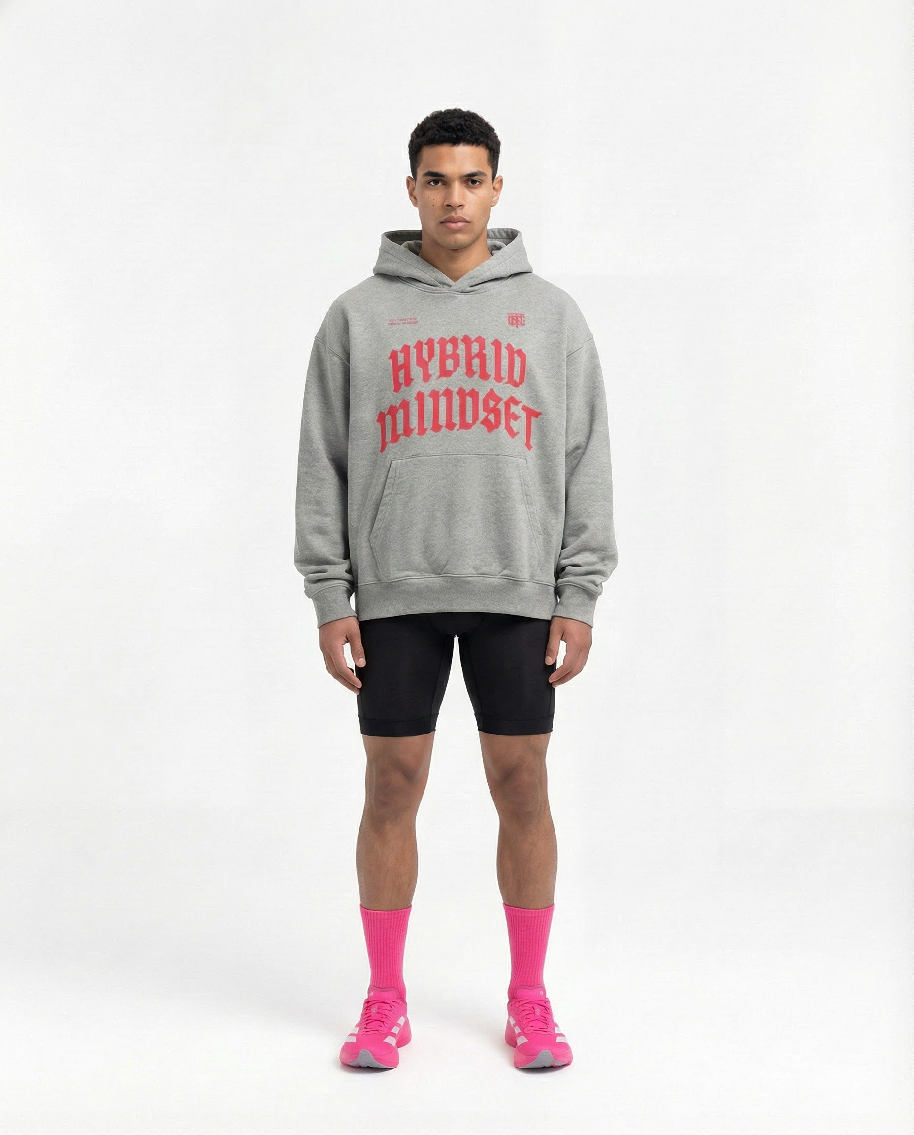 Hybrid Mindset Oversize Hoodie - Heather Grey