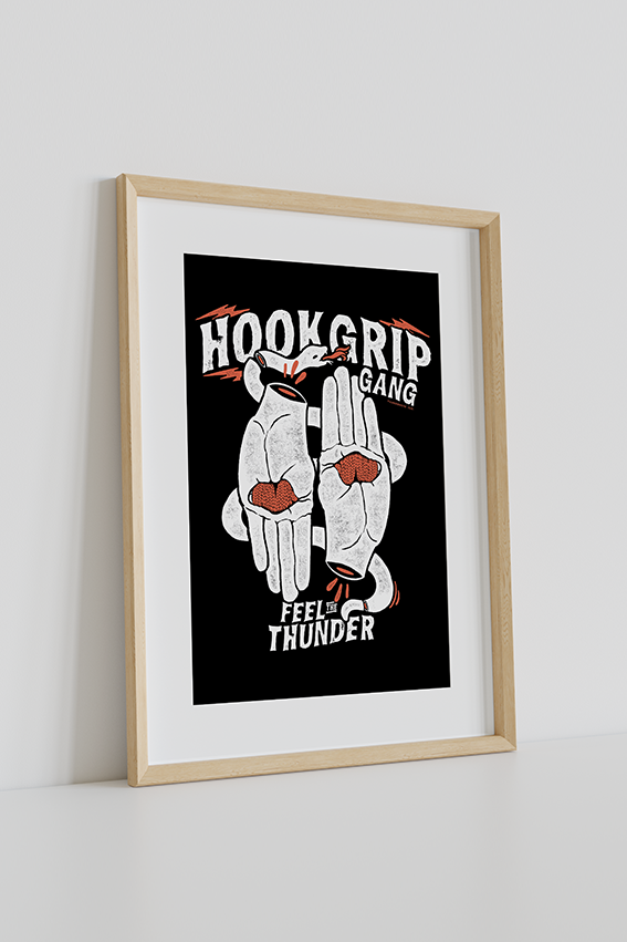 Hookgrip Gang - A3 Print — Vista 1
