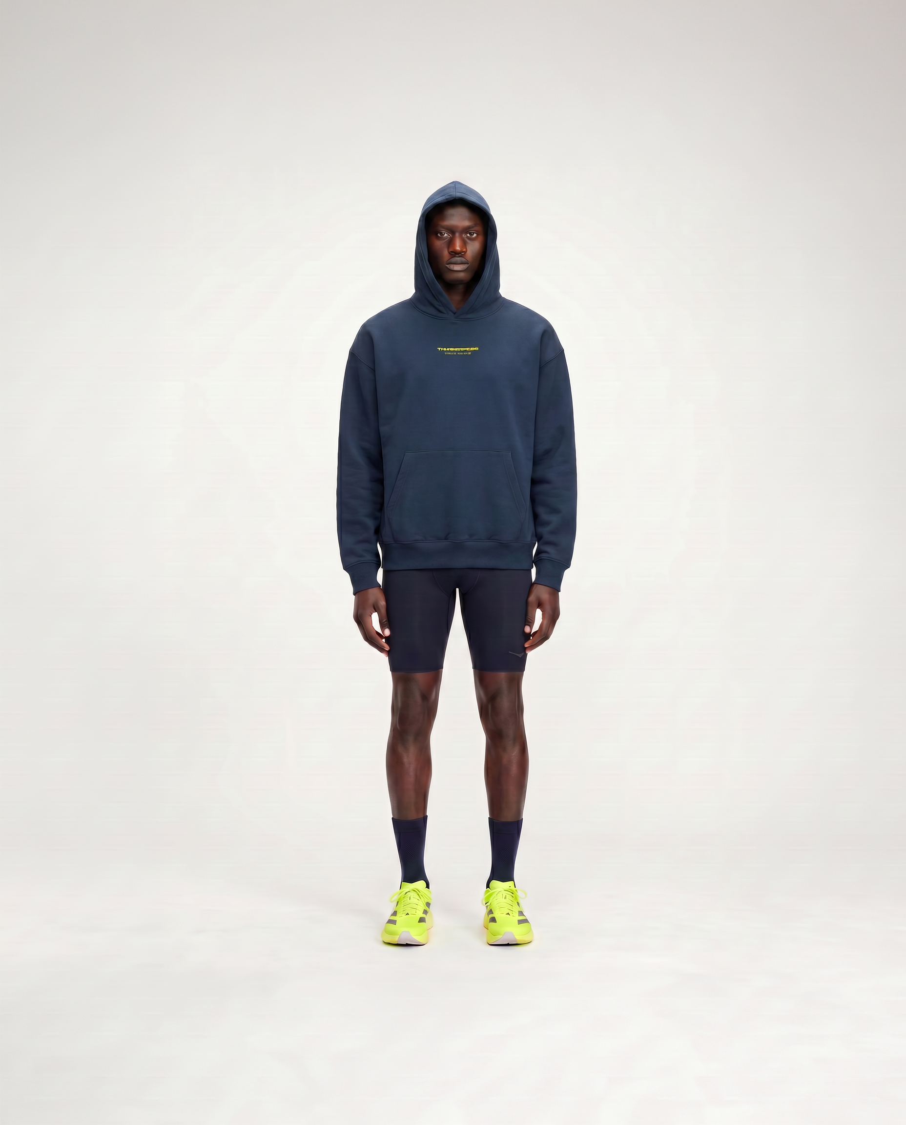 Less Ego Oversize Hoodie Navy - Model Front