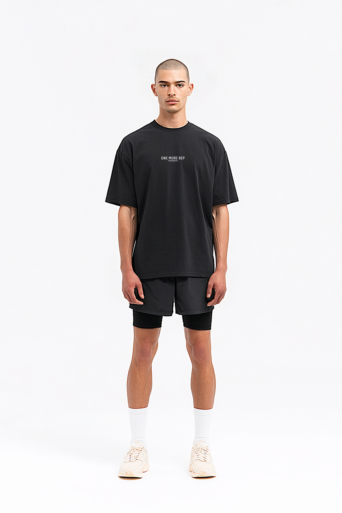 One More Rep - Relaxed T-Shirt - Black — View 3
