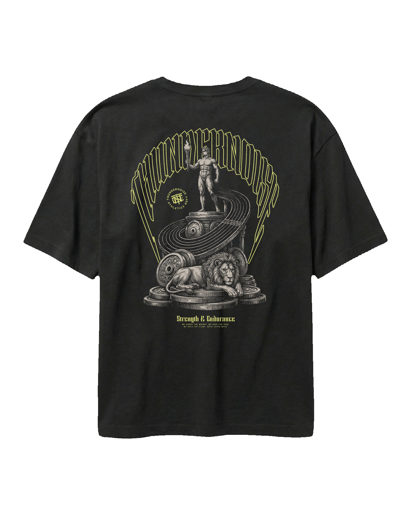 Torchbearer Oversized Tee Unisex - Black — View 1
