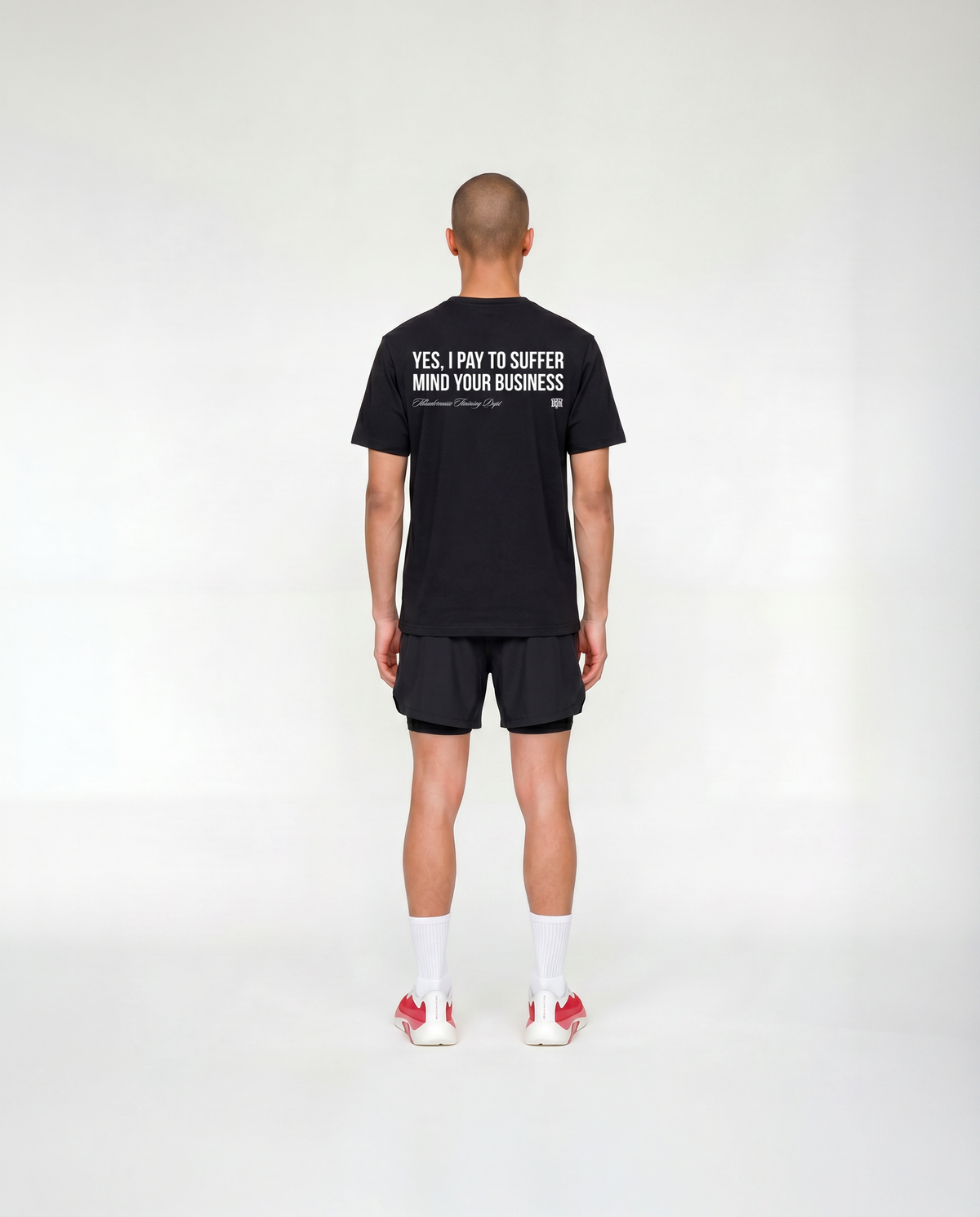 Pay to Suffer T-Shirt Black - model back — Ansicht 4

