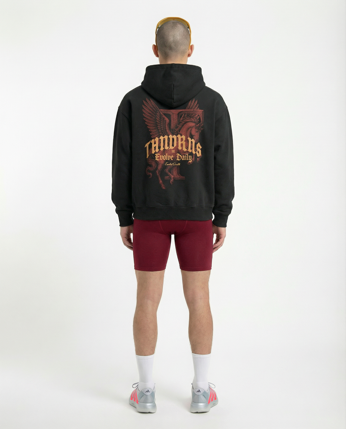 Pegasus Oversize Hoodie - Black — Vista 4

