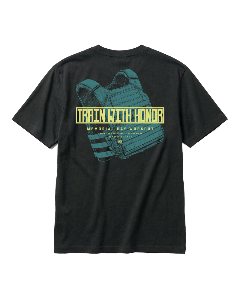 Train With Honor T-Shirt - Black