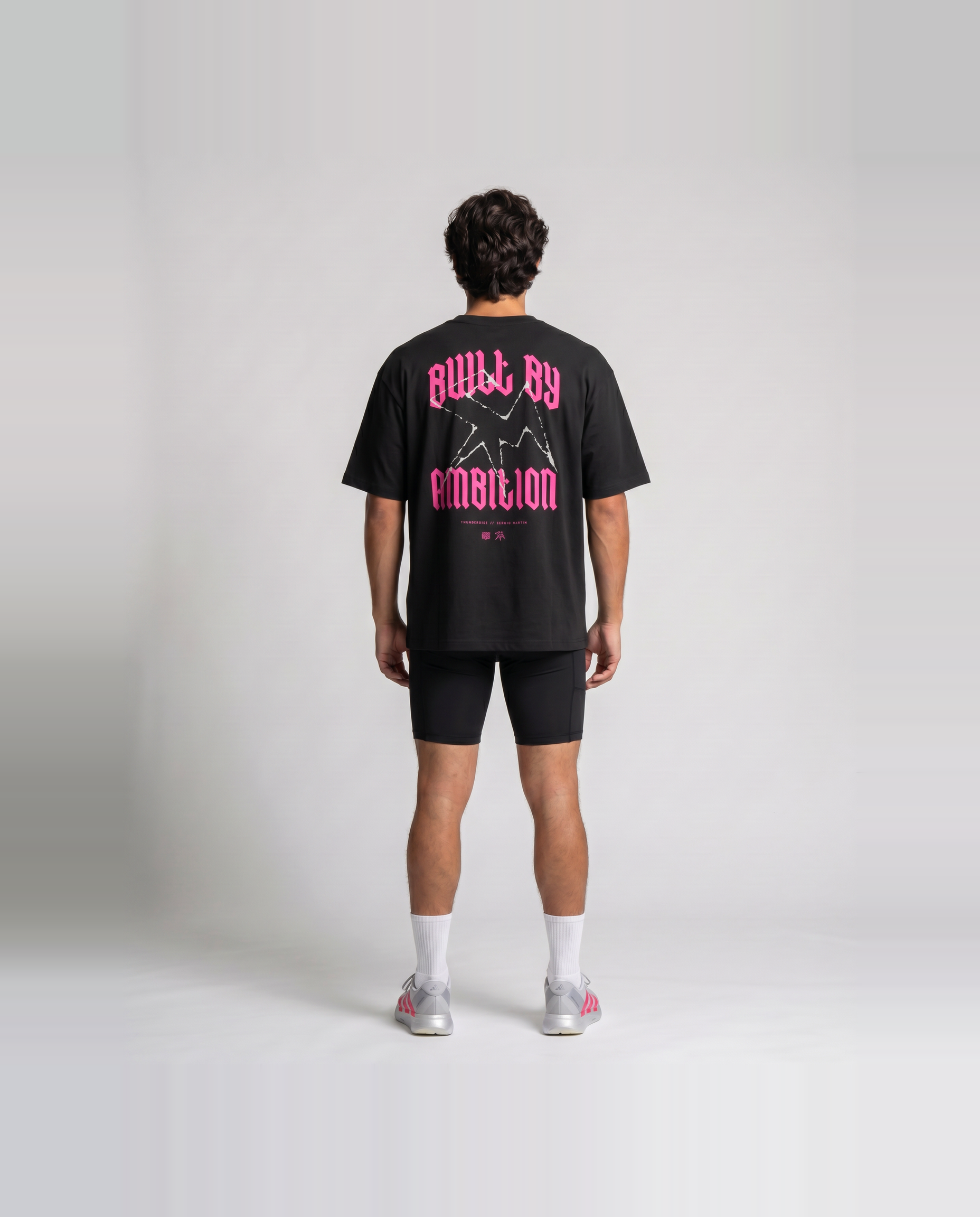 Thundernoise x Sergio Martín Miami Edition Oversize T-Shirt Black - model back