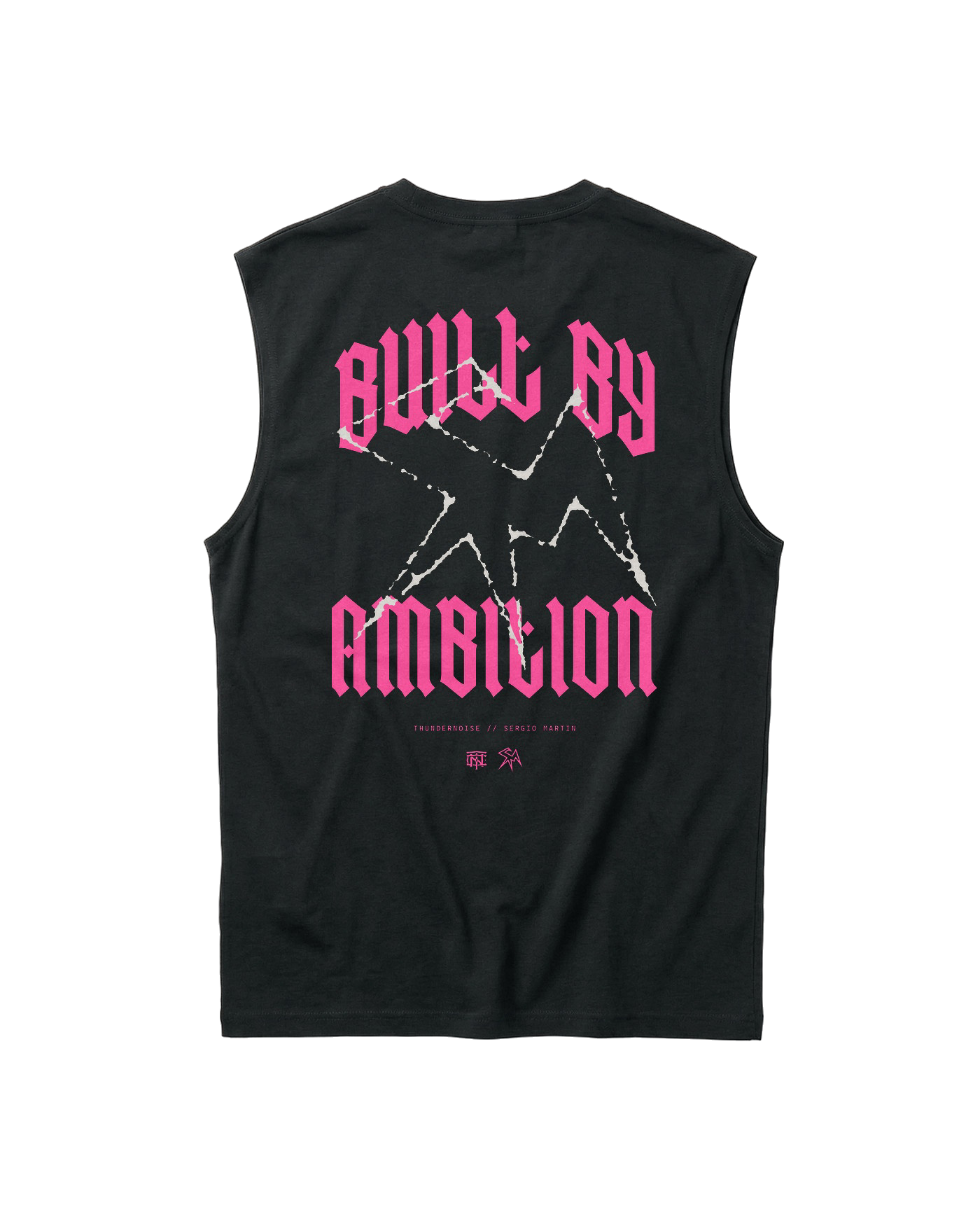 Thundernoise x Sergio Martín Miami Edition Tank Top Black - back BUILT BY AMBITION graphic