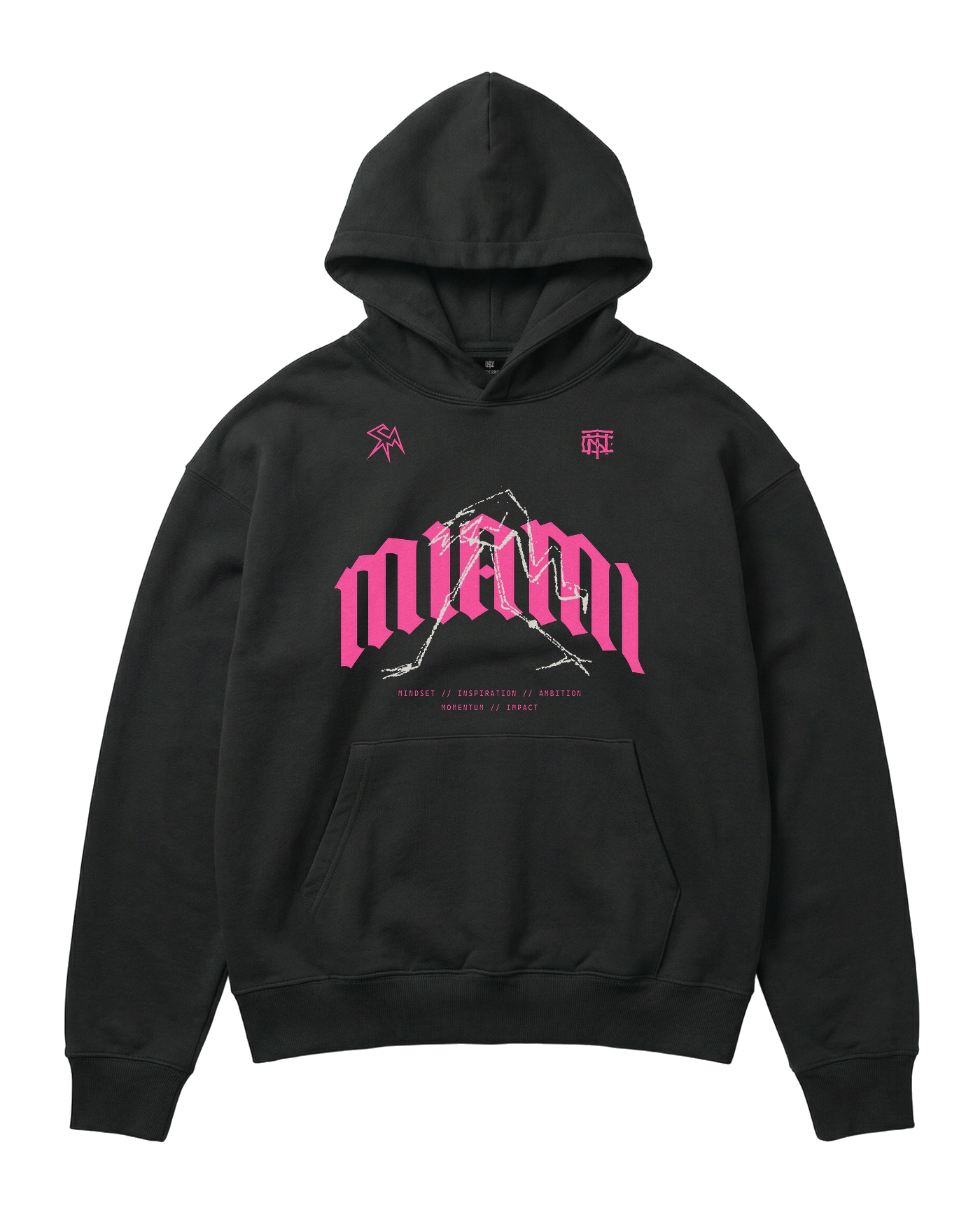 Thundernoise x Sergio Martín Miami Edition Oversize Hoodie Black - front MIAMI graphic — Vue 2
