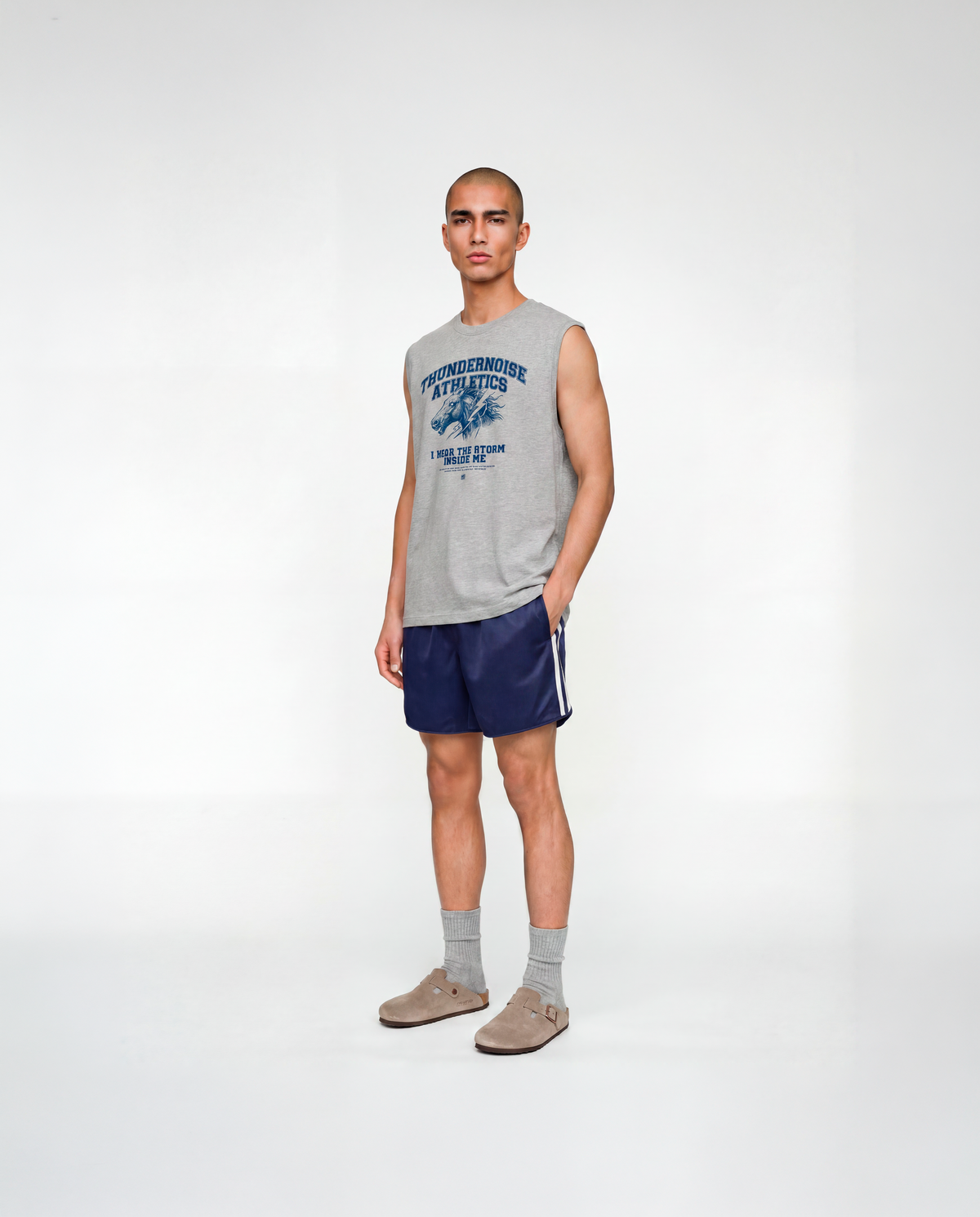 Storm Within Tank Top Grey - Model Front — Ansicht 2
