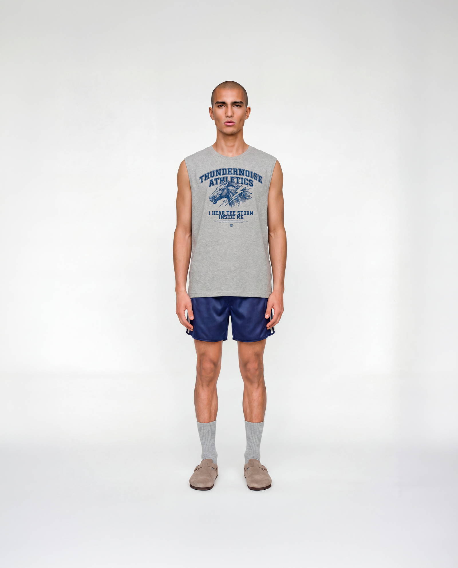 Storm Within Tank Top Grey - Model Full Body — Ansicht 3
