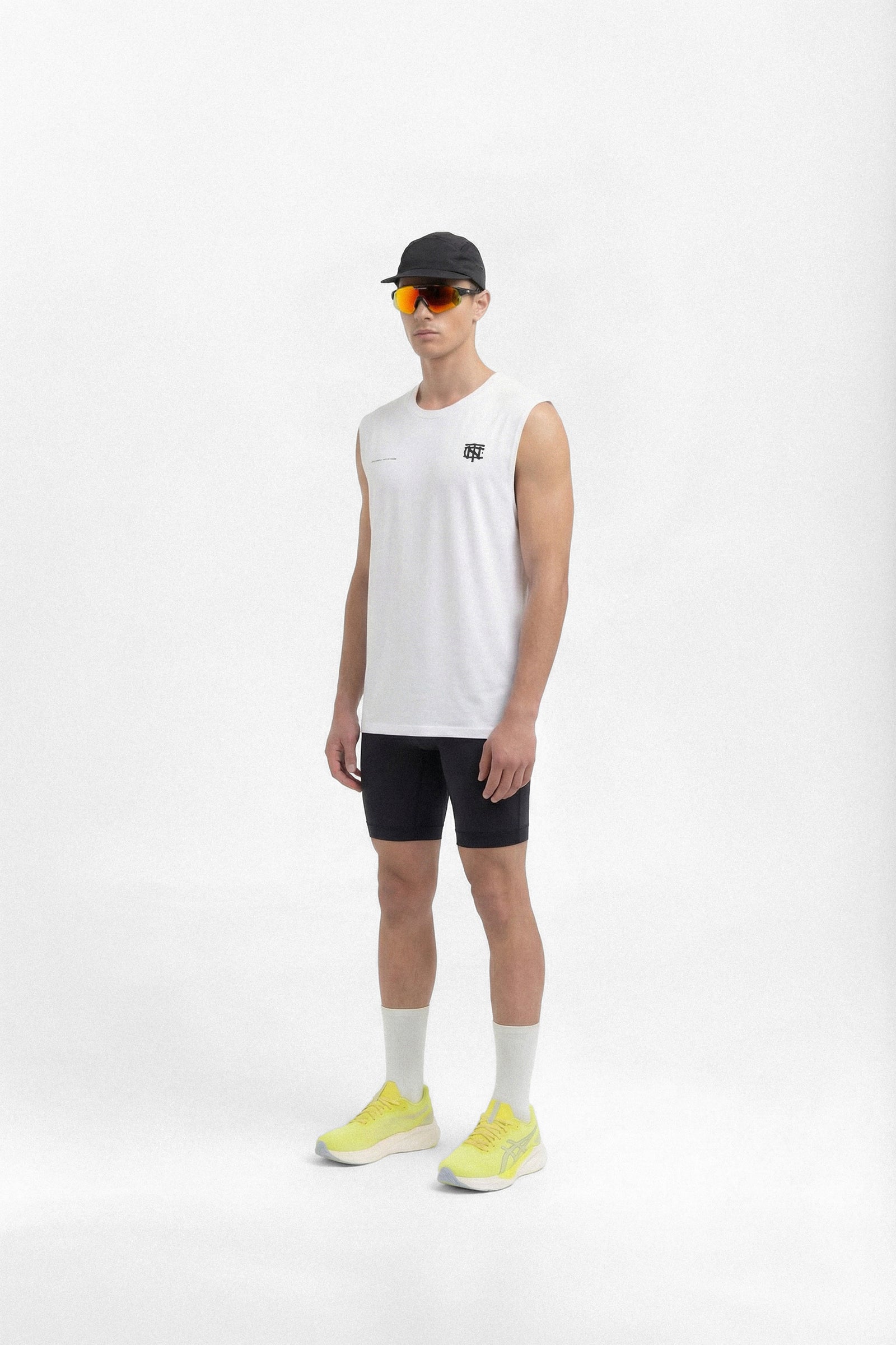 Vapor Logo Tank Top - White — View 3
