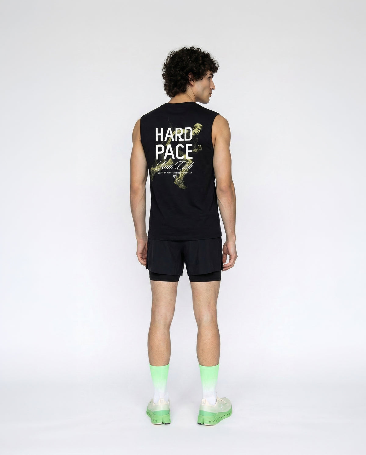 Hard Pace Run Club Tank Top - Black — Vista 5

