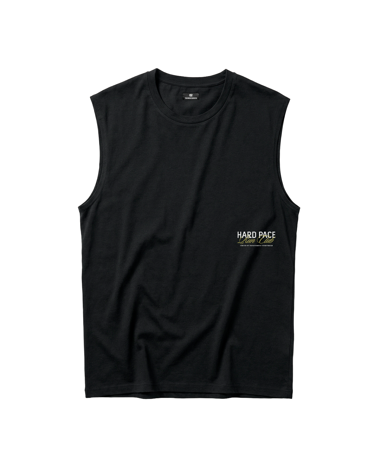 Hard Pace Run Club Tank Top - Black — Vista 3
