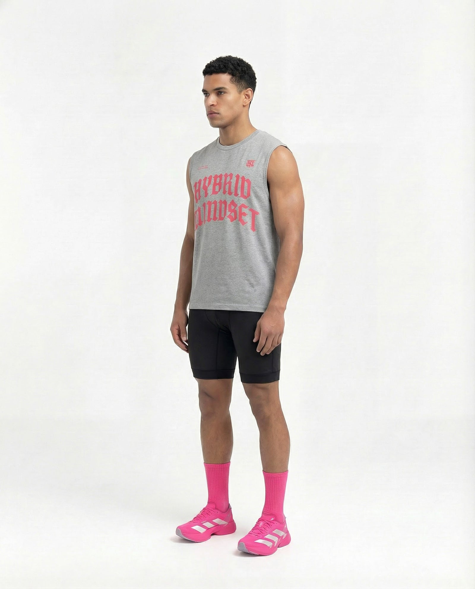 Hybrid Mindset Tank Top - Heather Grey — View 2
