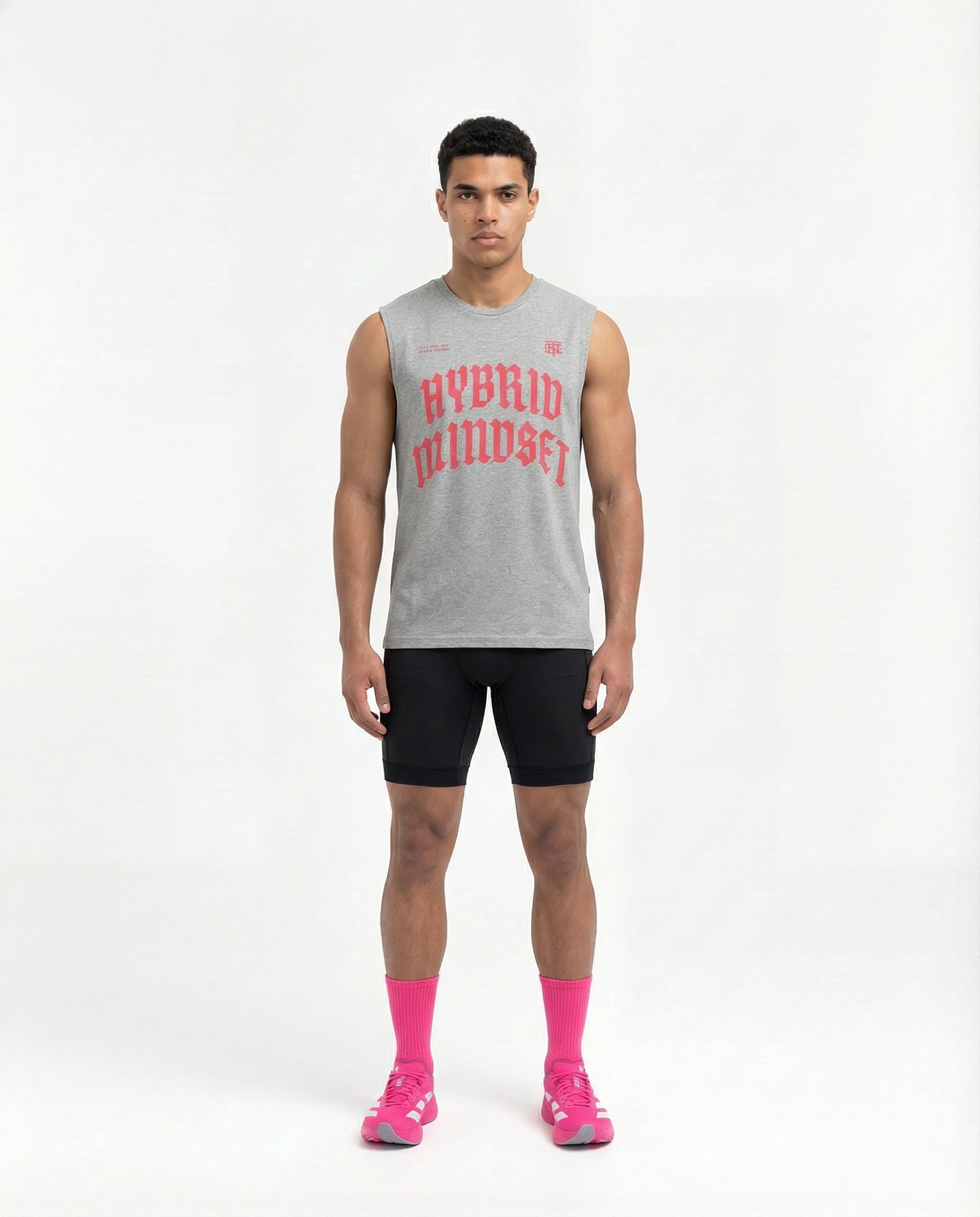 Hybrid Mindset Tank Top - Heather Grey — View 3
