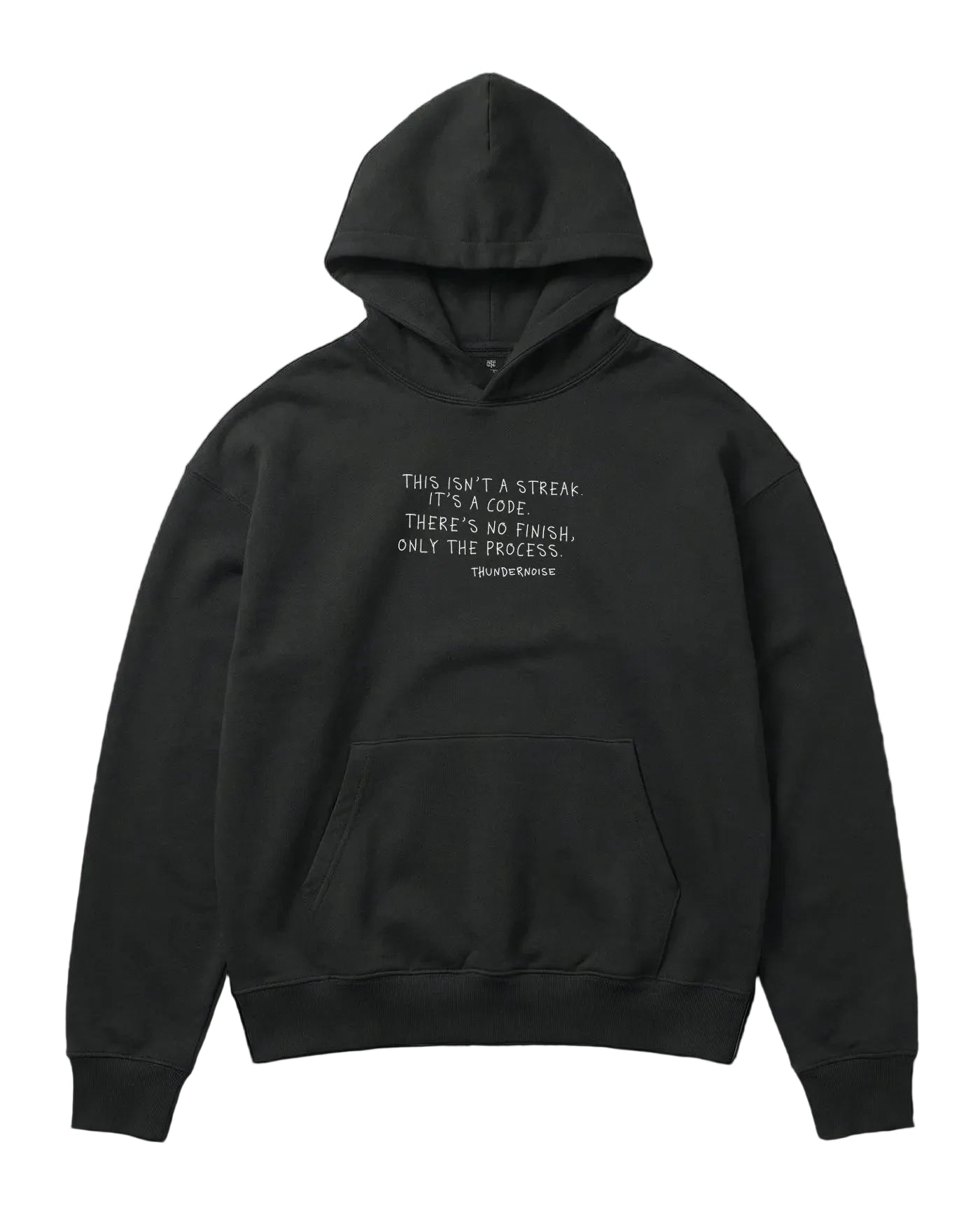 Sisyphus Hoodie Black - Mockup Front — View 3
