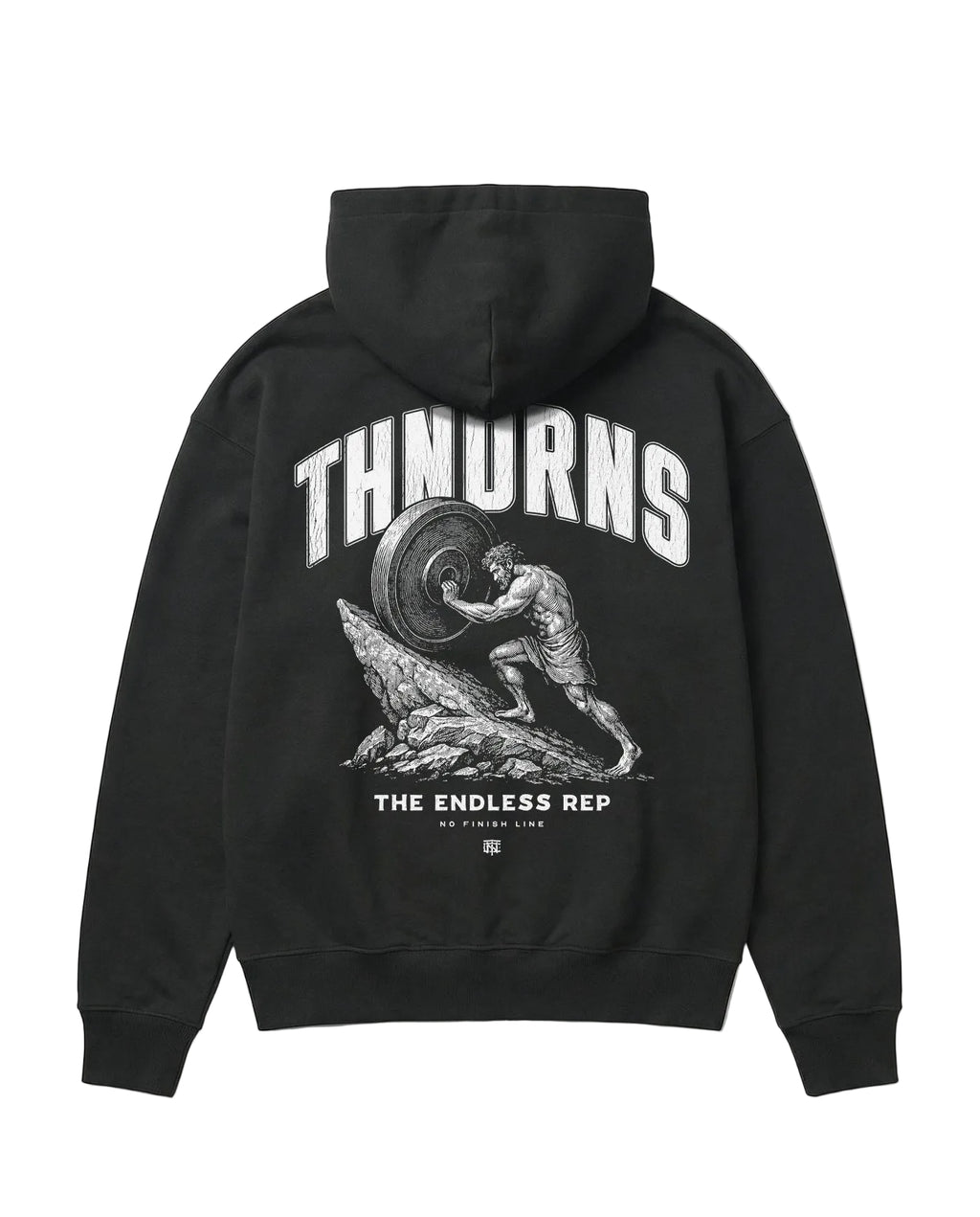 Sisyphus Hoodie Black - Mockup Back