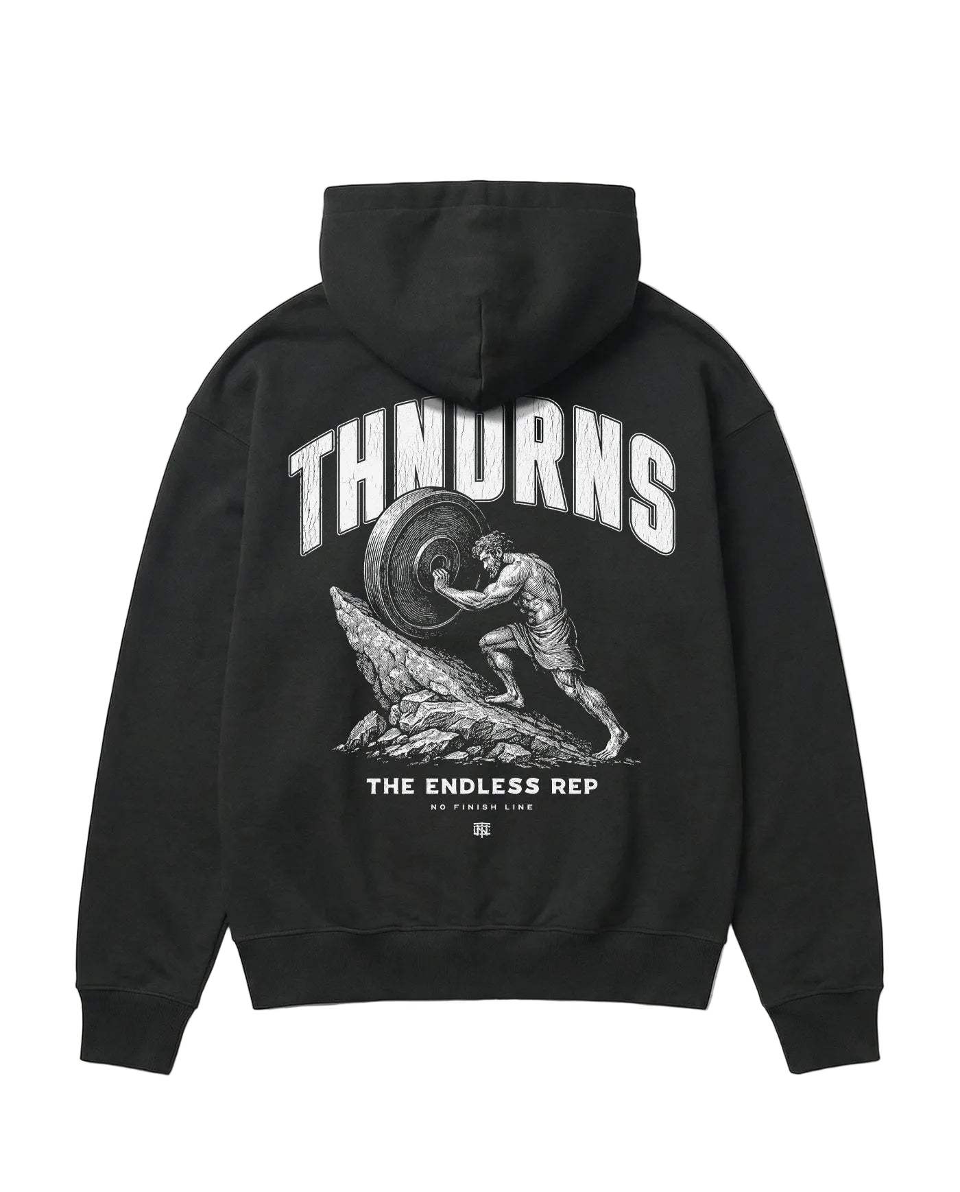 Sisyphus Hoodie Black - Mockup Back — View 1
