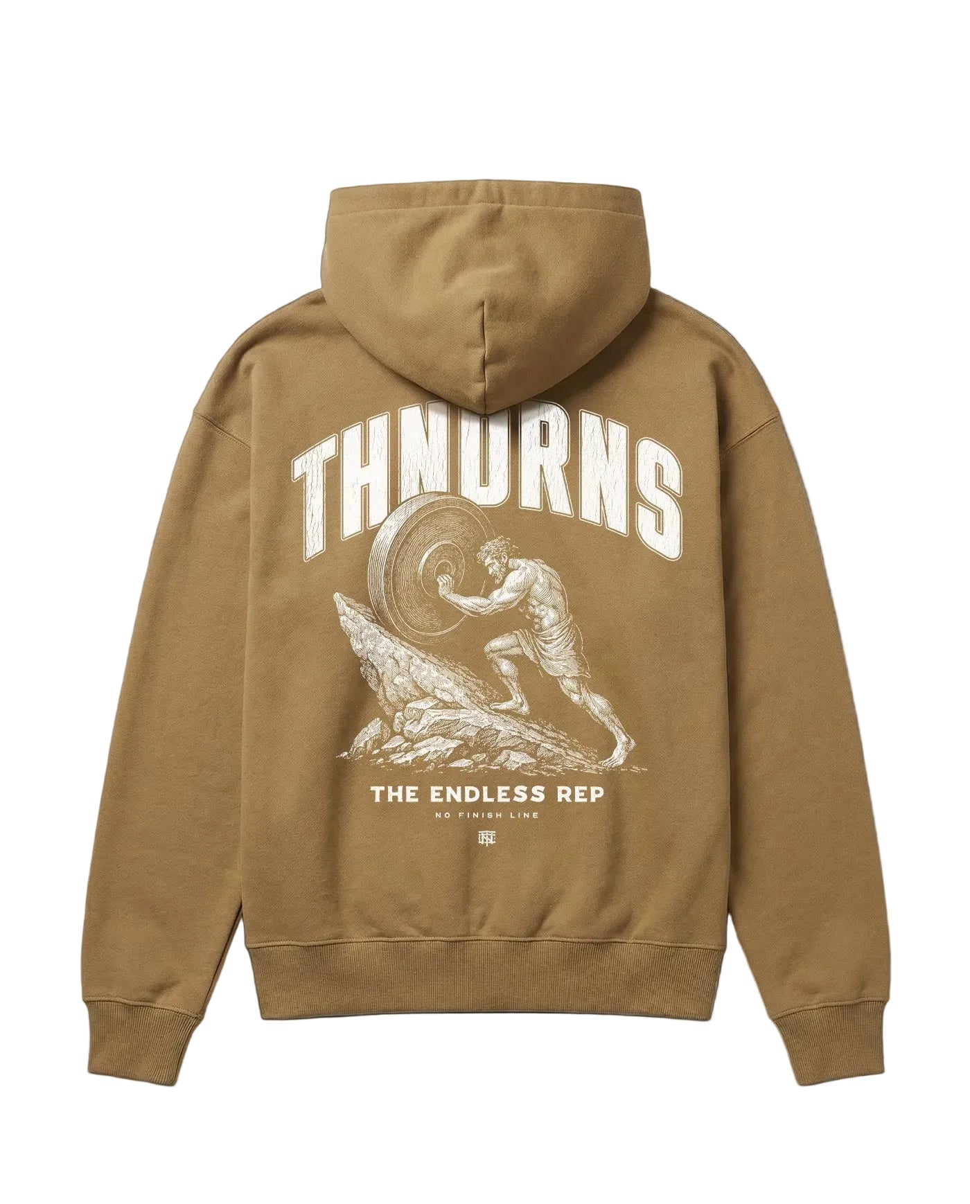 Sisyphus Hoodie Brown - Mockup Back — Vista 1
