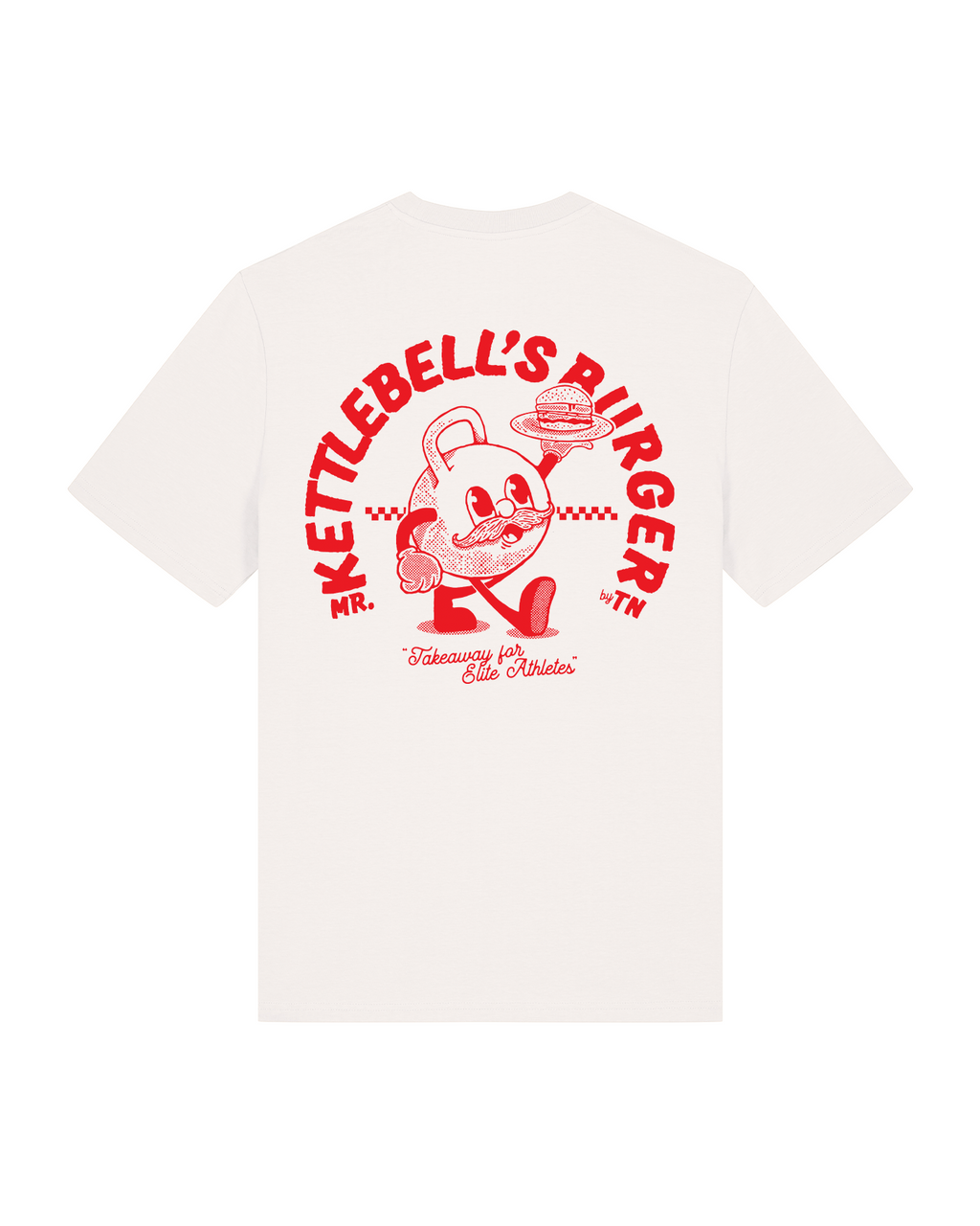 Mr. Kettlebell's Burger T-shirt - Vintage White