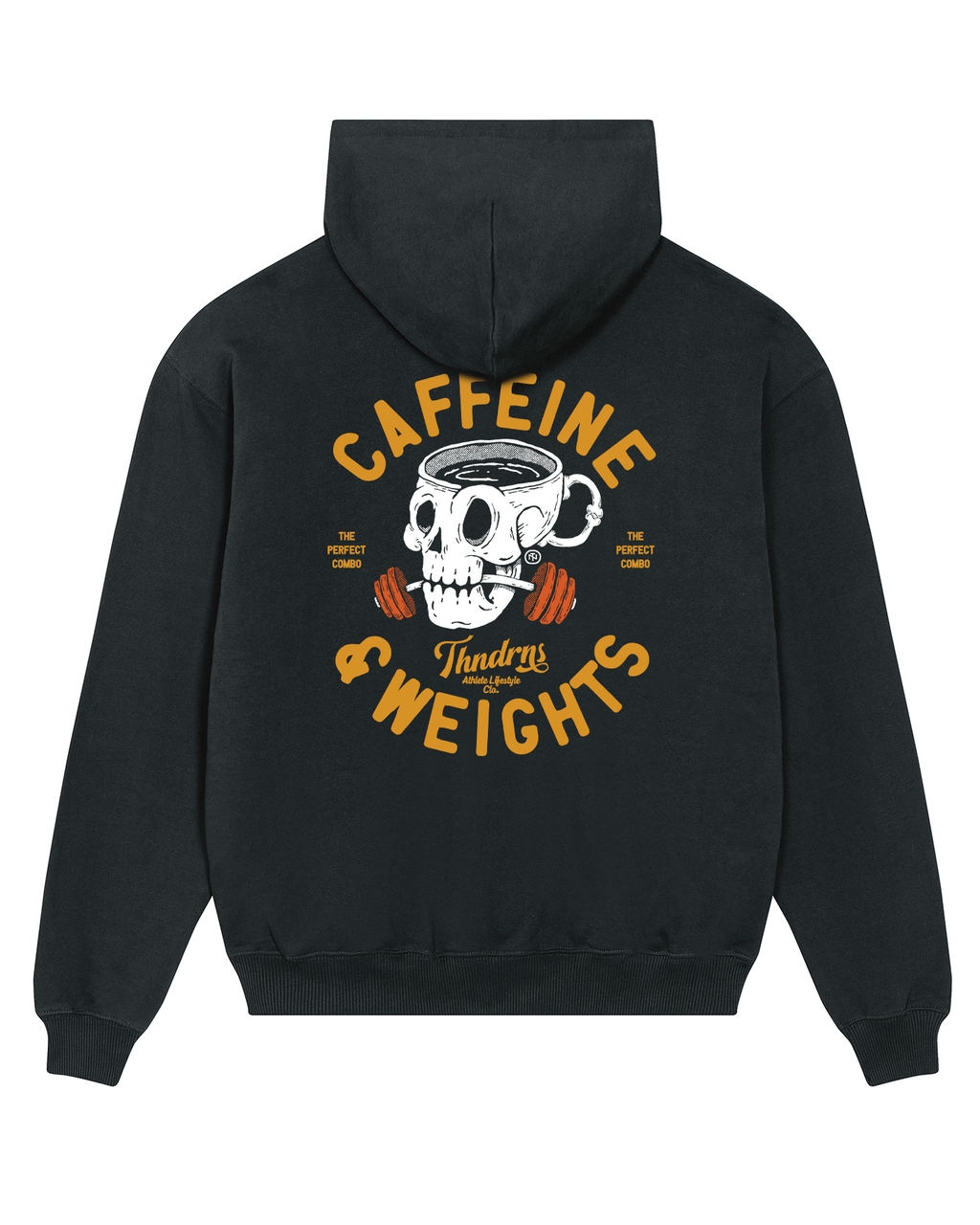 Caffeine & Weights Oversize Hoodie - Black