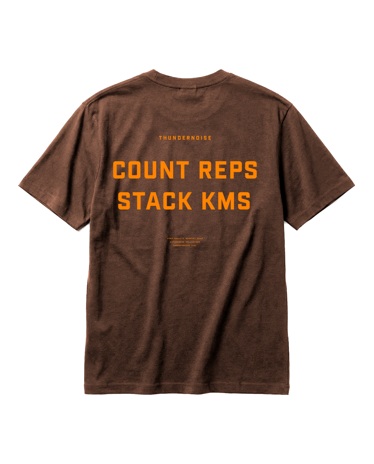 Count Reps Regular T-shirt Dark Brown - Flat Back — Vista 1
