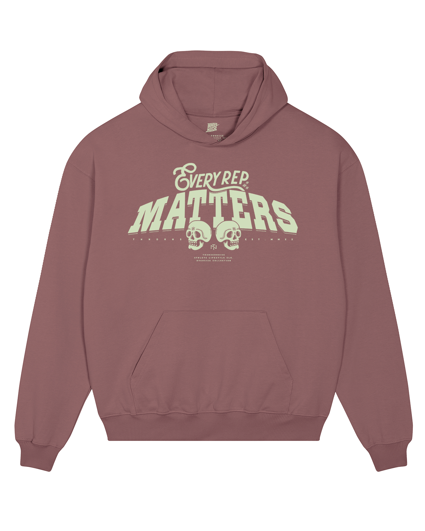 Every Rep Matters Oversize Hoodie - Mauve
