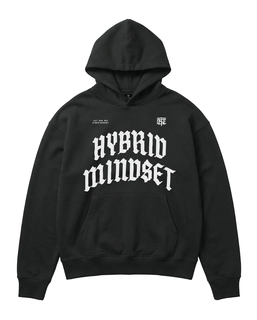 Hybrid Mindset Oversize Hoodie - Black