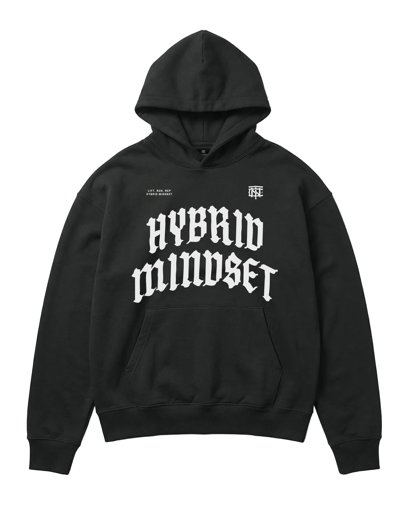 Hybrid Mindset Oversize Hoodie - Black — Vista 1
