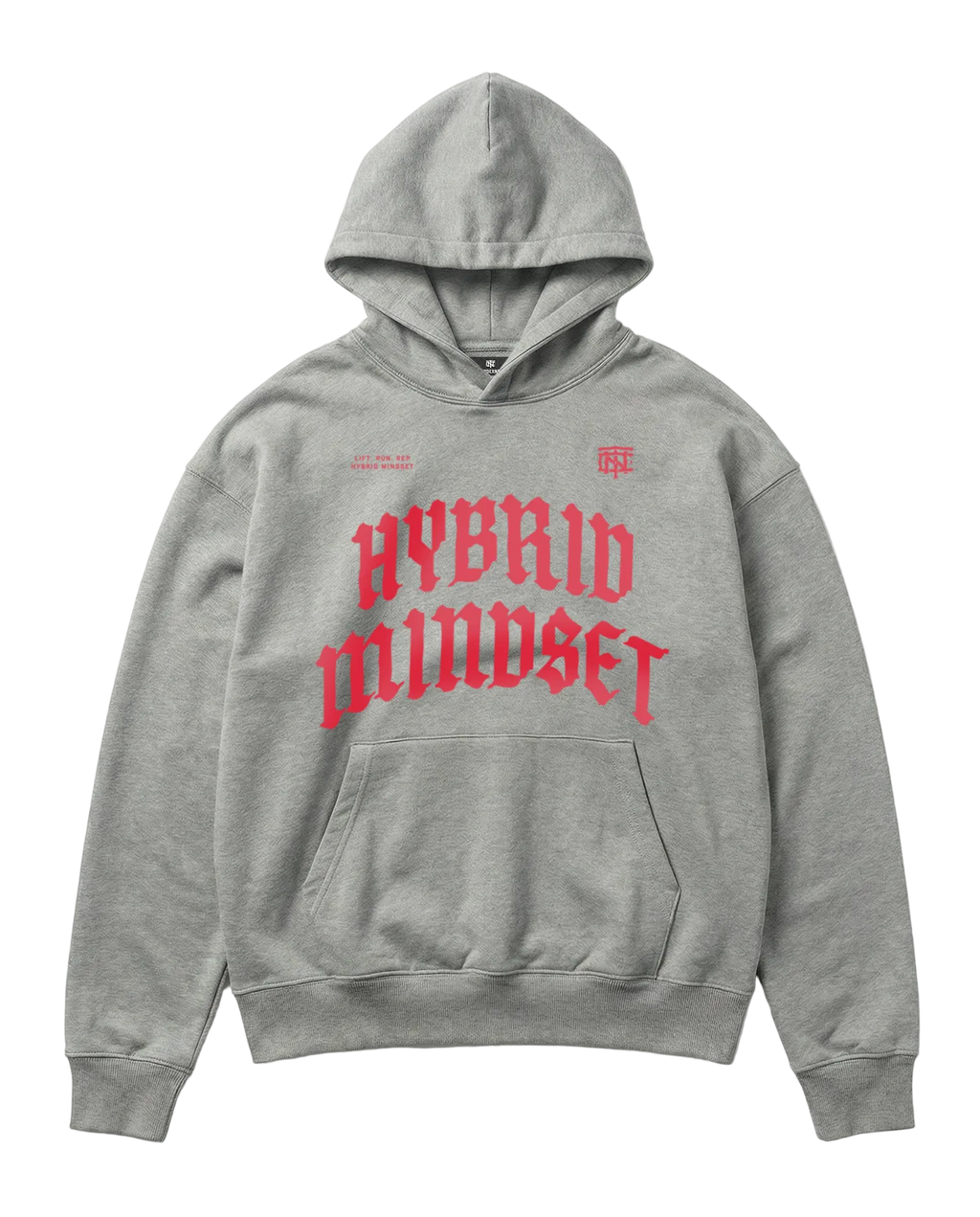 Hybrid Mindset Oversize Hoodie - Heather Grey