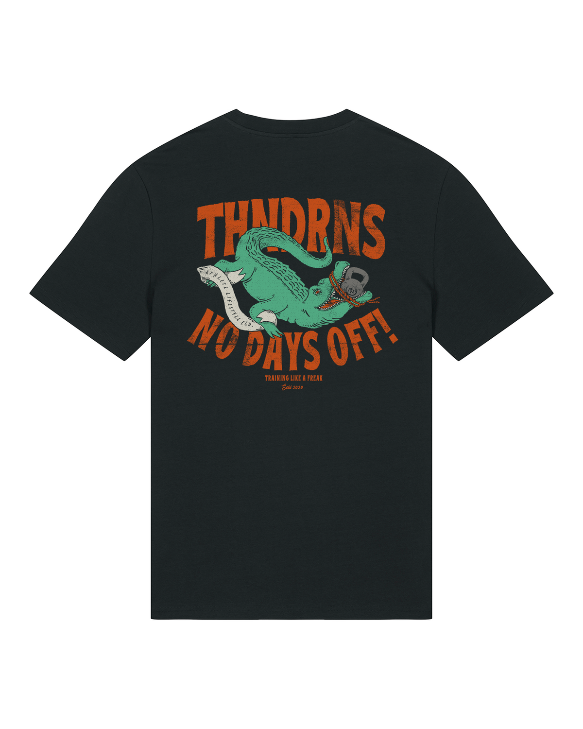No Days Off - T-Shirt - Washed Black — Vista 1
