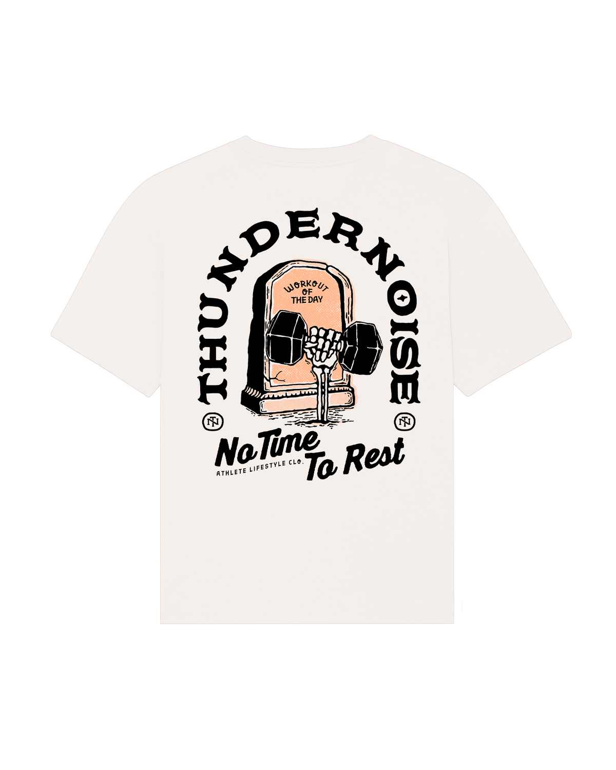 No Time To Rest - Oversize T-Shirt - Off White — Vue 1
