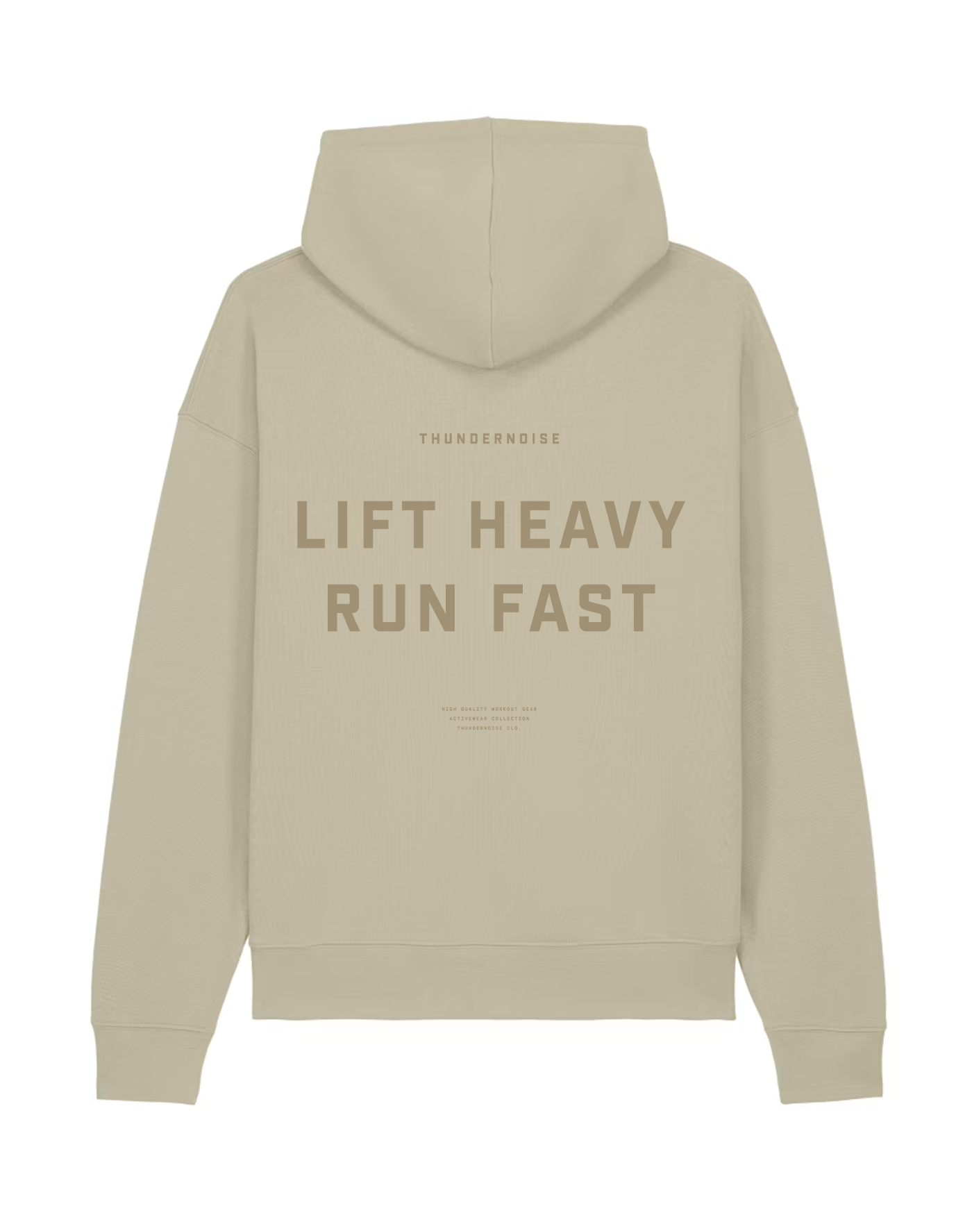 Lift Heavy Run Fast - Hoodie - Stone — Vista 1
