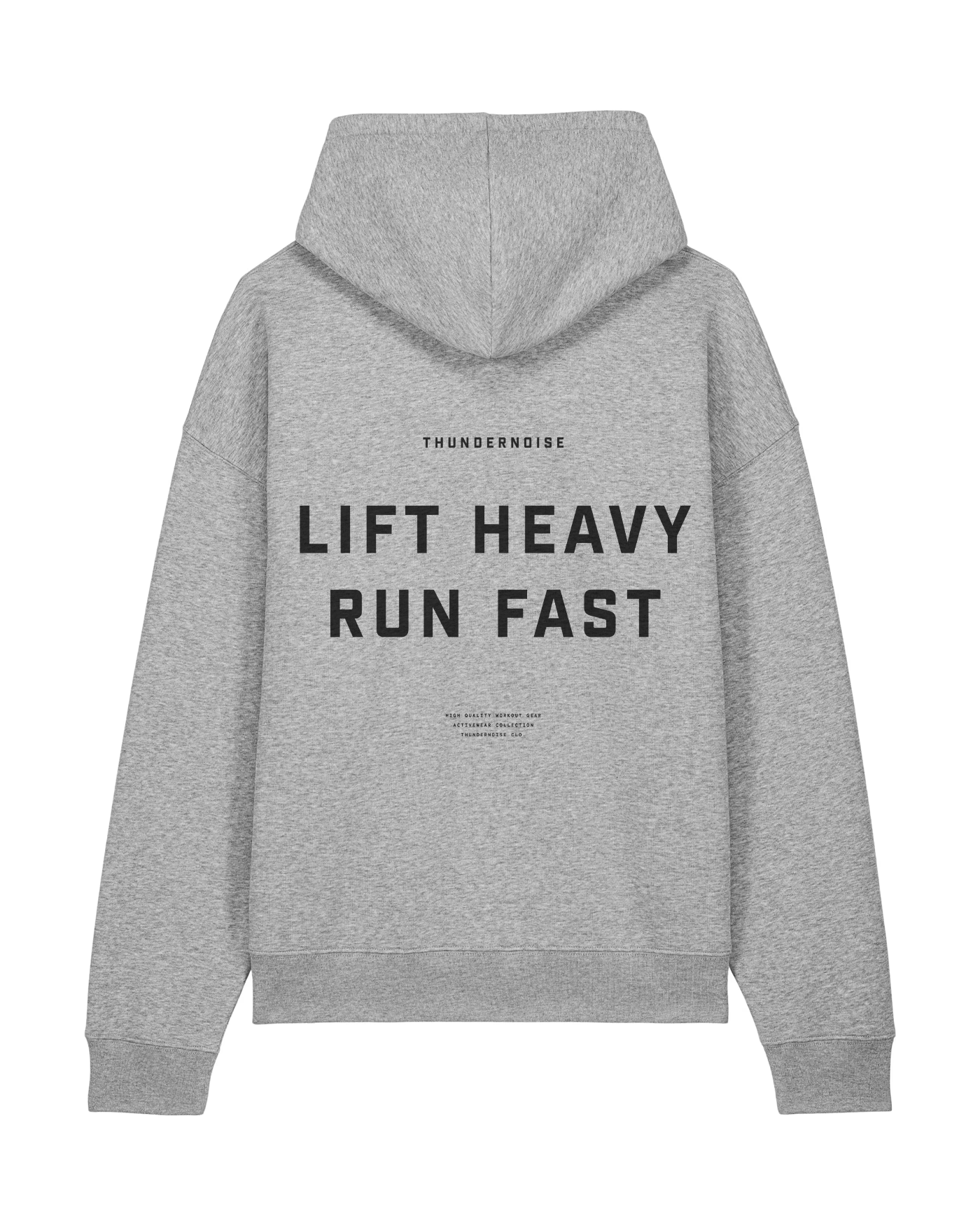 Lift Heavy Run Fast - Hoodie - Heather Grey — View 1
