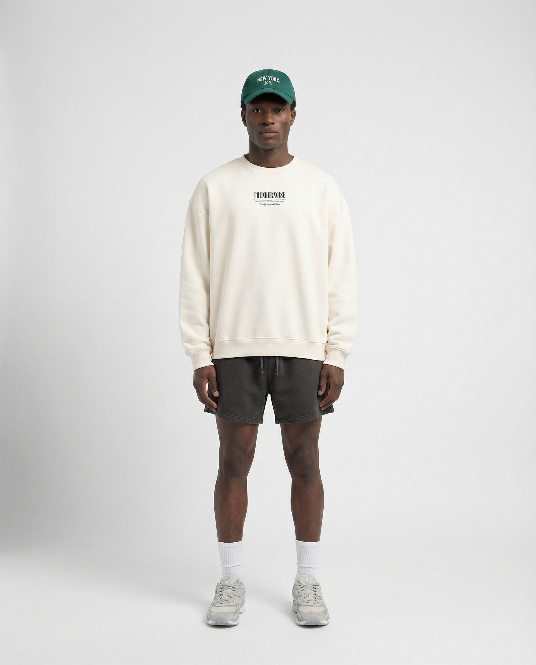 Old School Grit Oversize Crewneck - Off White