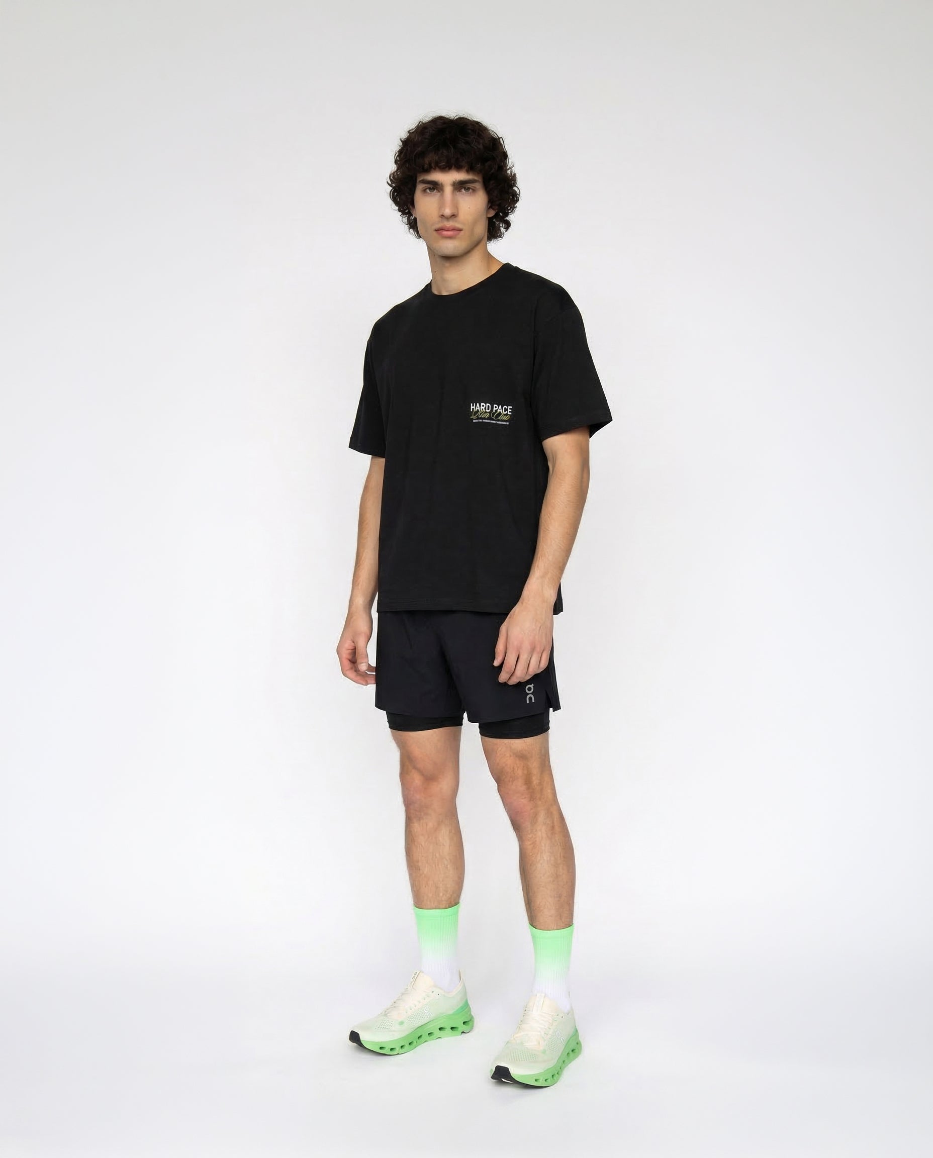 Hard Pace Run Club Relaxed Tee - Black