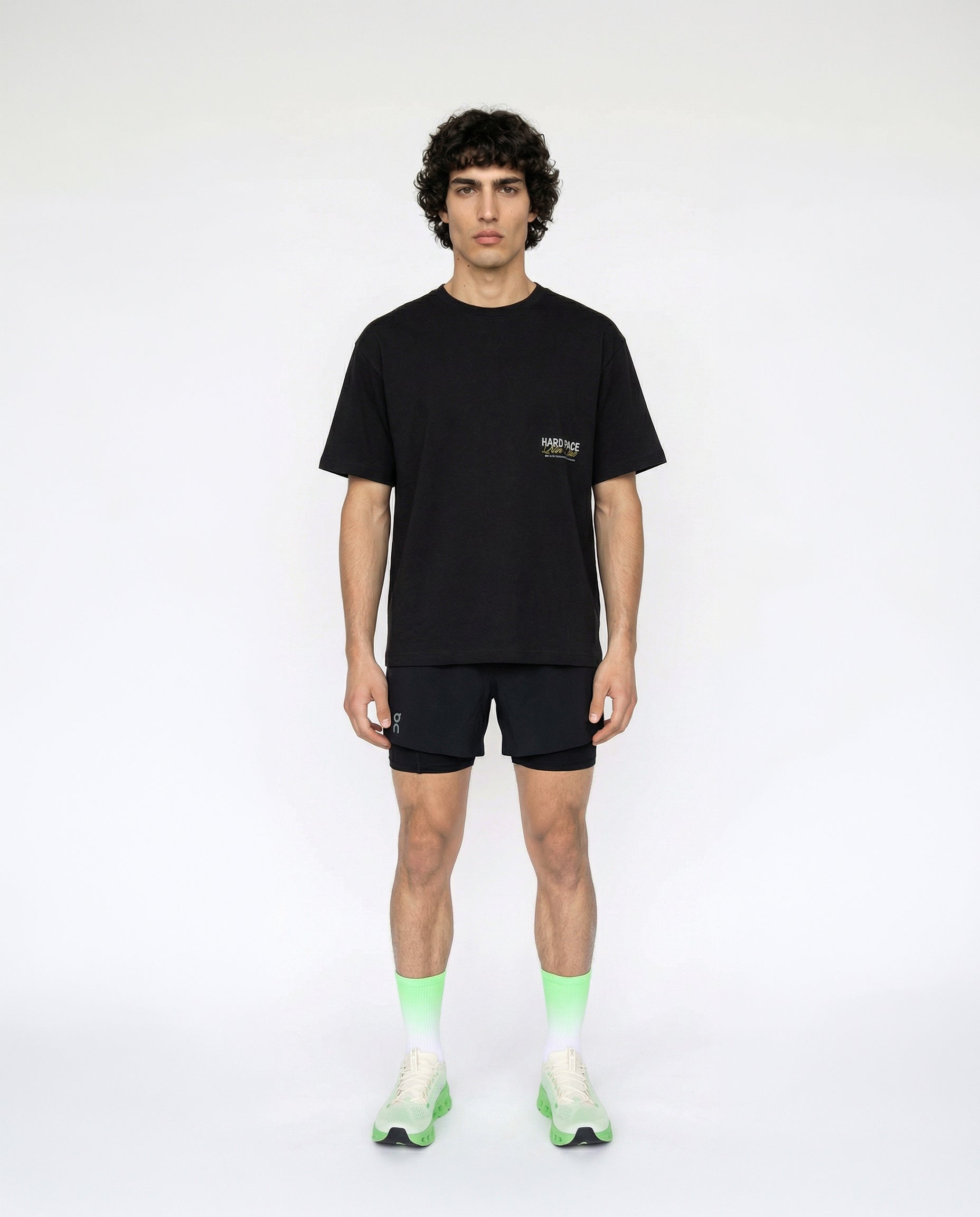 Hard Pace Run Club Relaxed Tee - Black