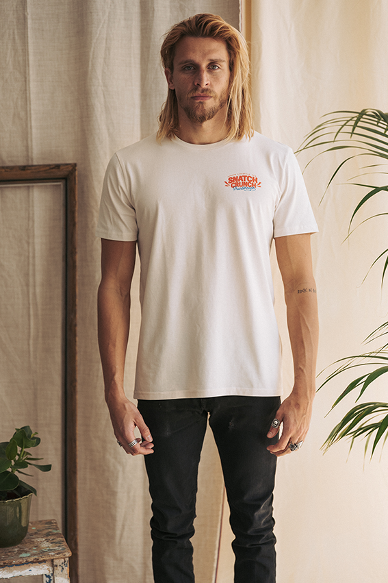 Snatch Crunch T-shirt -  Vintage White