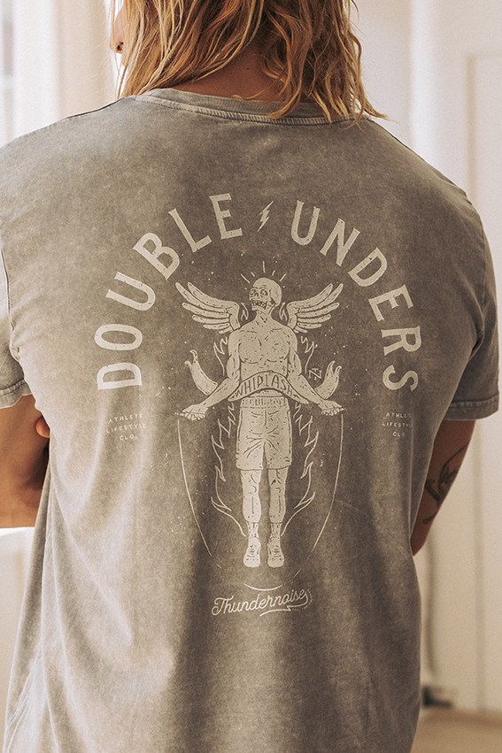 Double Unders Wiplash T-shirt -  Aged Grey